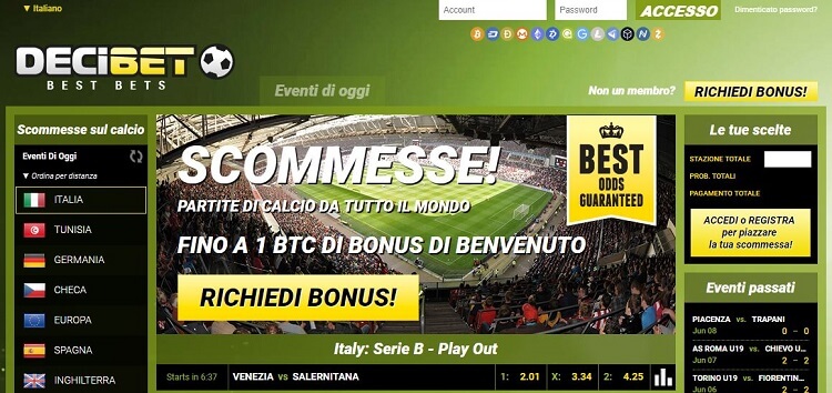 Decibet Casino e Scommesse Screenshot