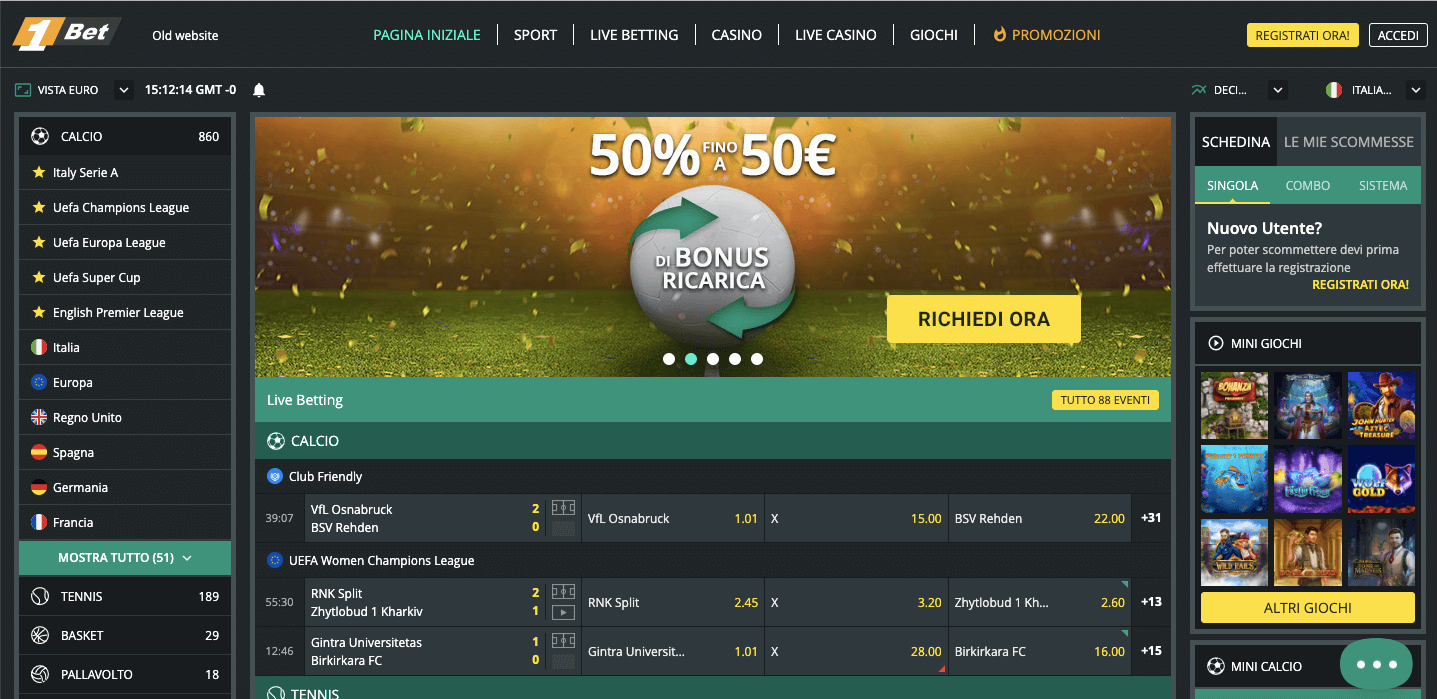 1bet homepage