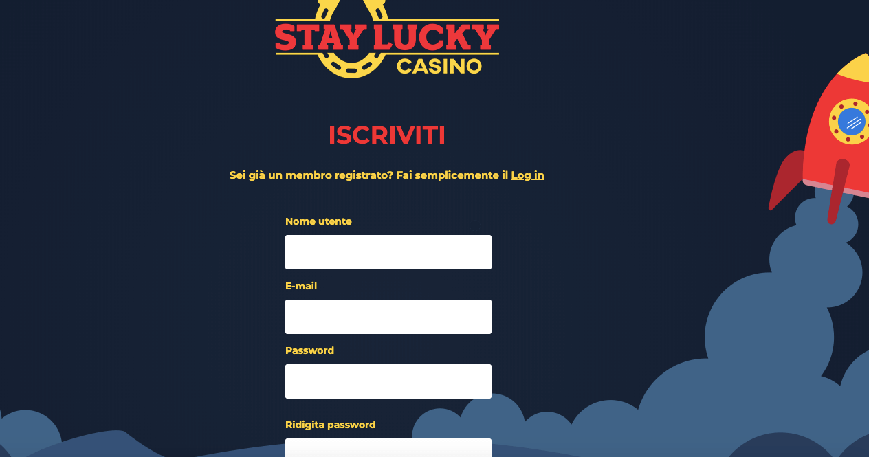 stay lucky registrazione