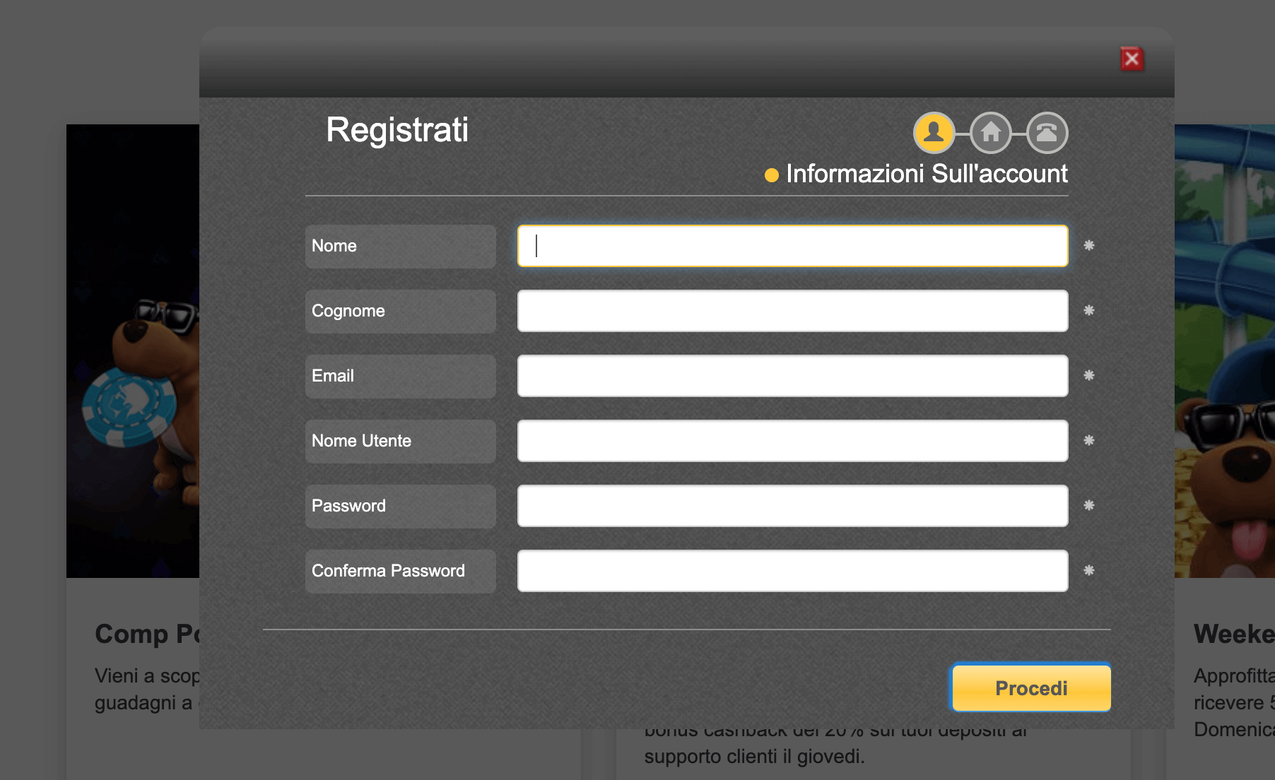 jackmillion registrazione