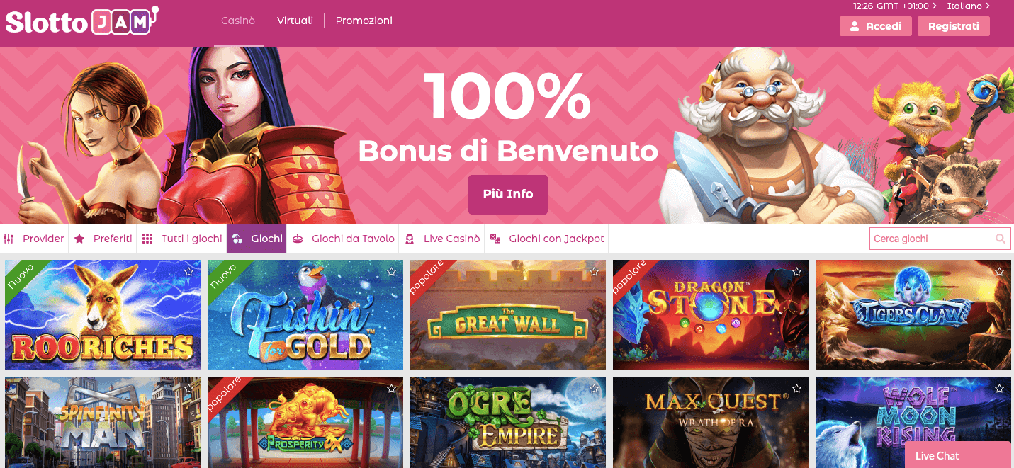 Slottojam Casino e Scommesse Screenshot