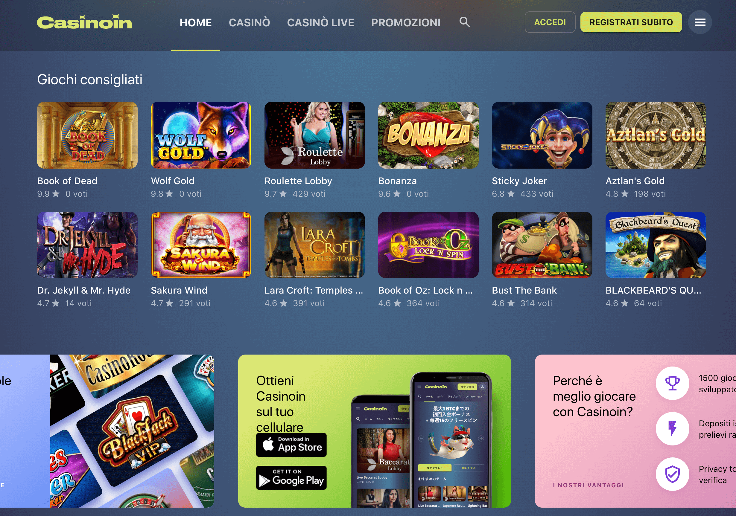 Casinoin Casino Screenshot