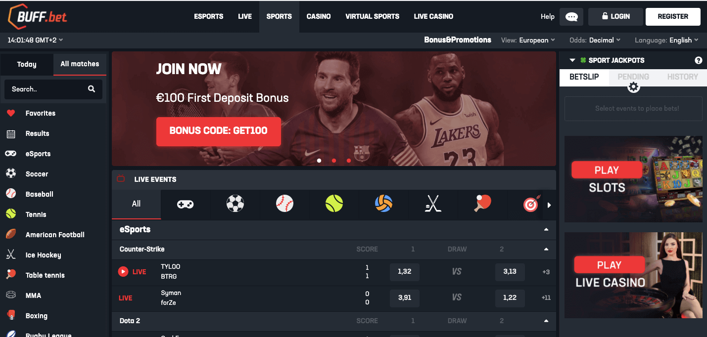 Buff.Bet Casino e Scommesse Screenshot