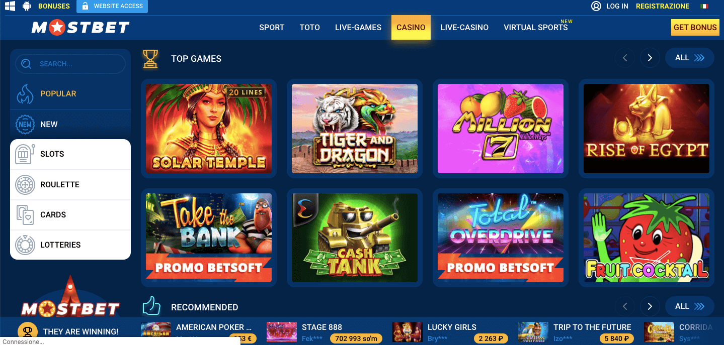 Mostbet Casinò slot