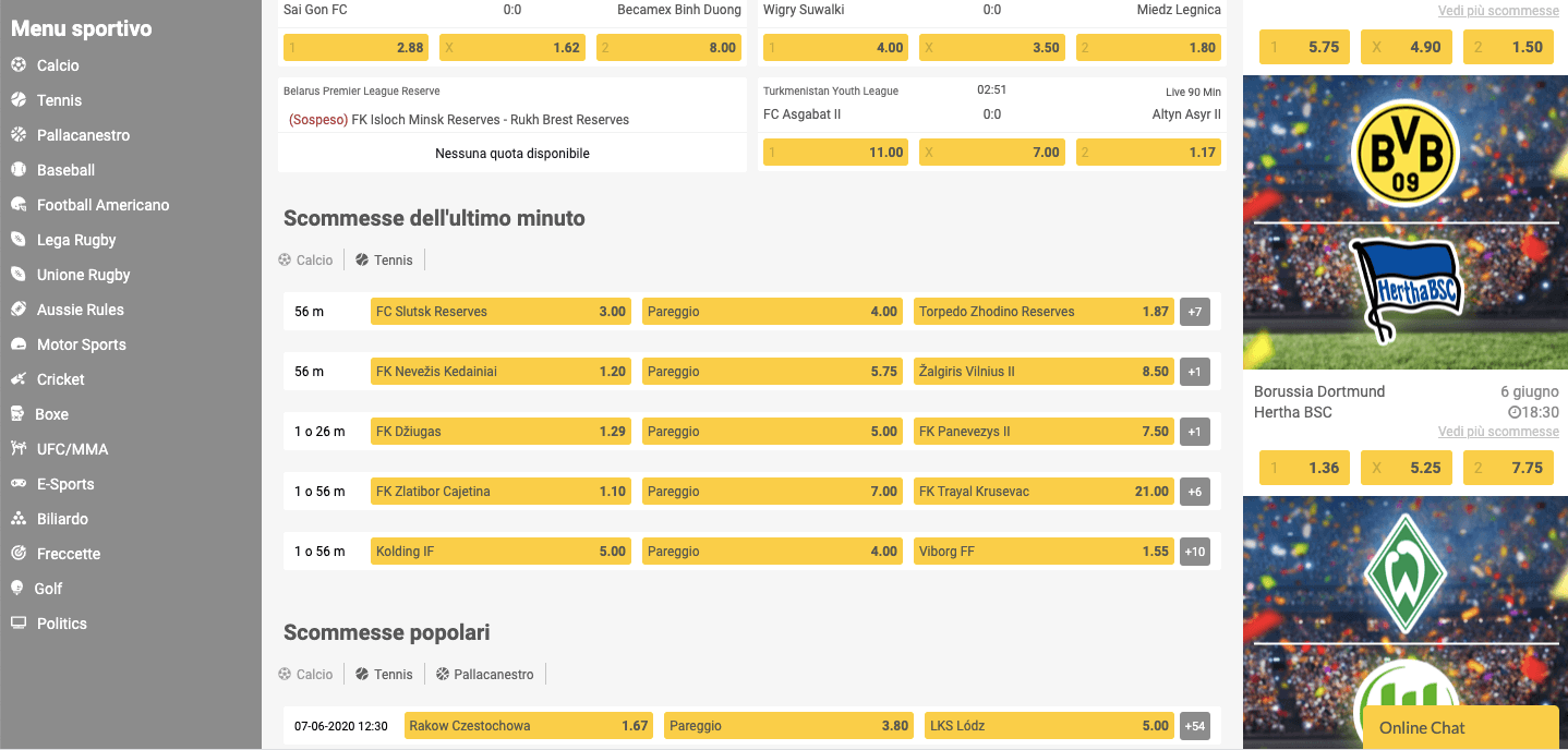 Reloadbet betting