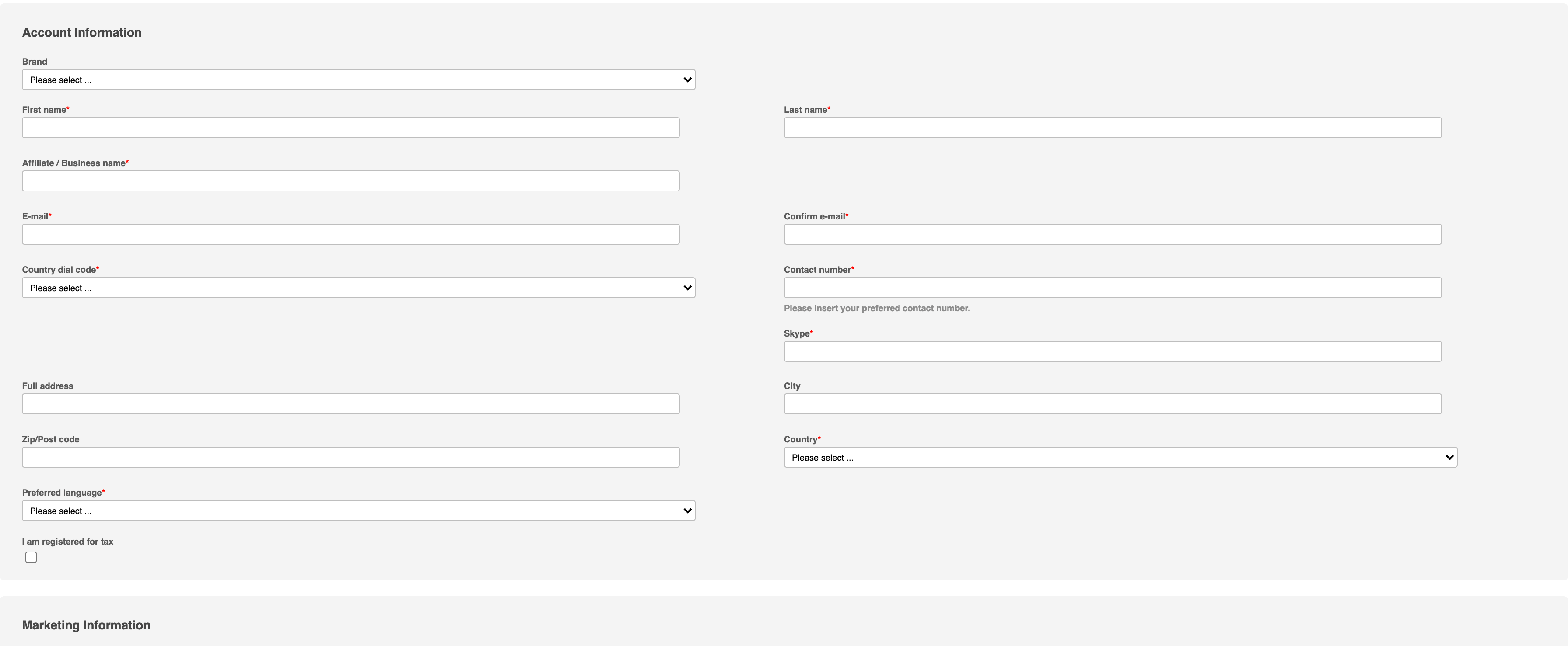 registrarsi a 7StarsPartners