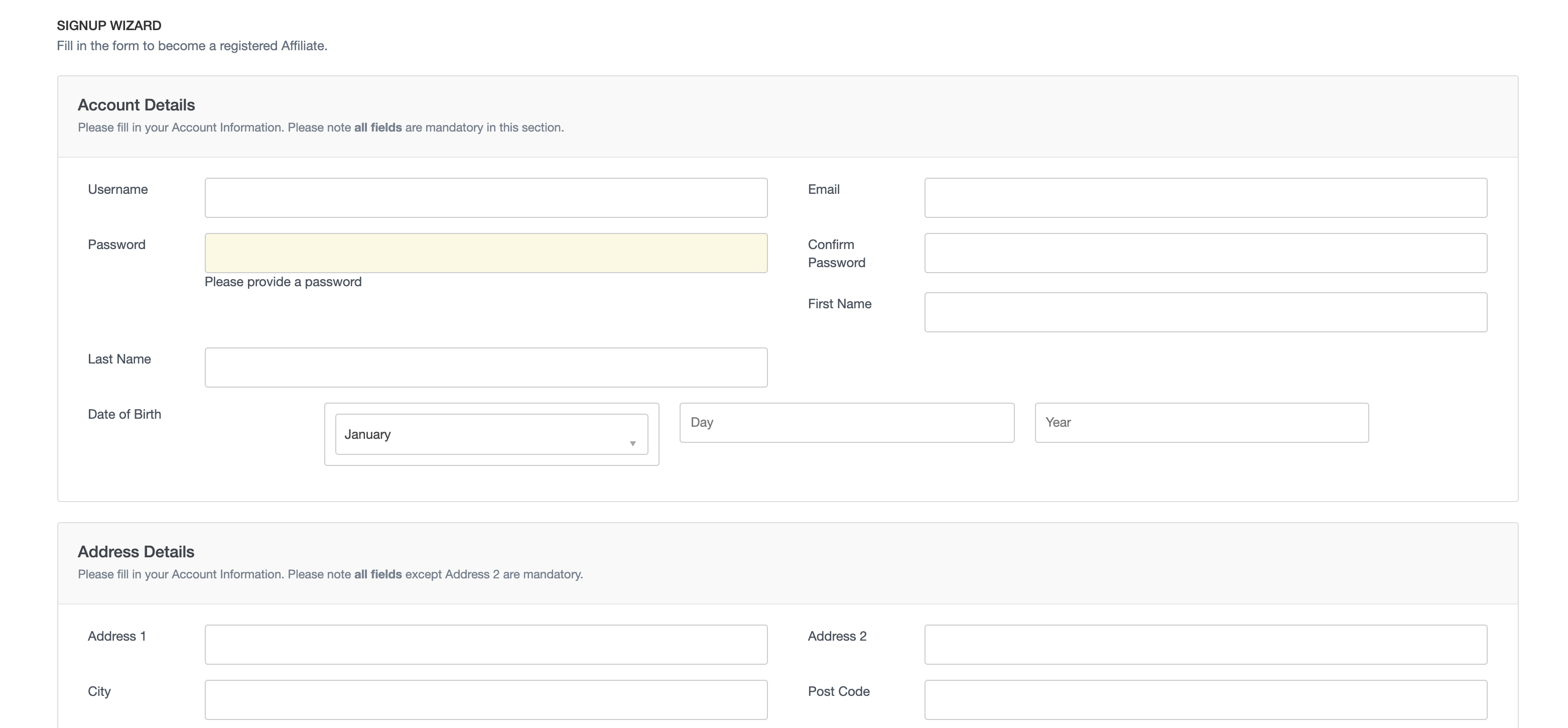 Come Registrarsi su AffiliateRebels