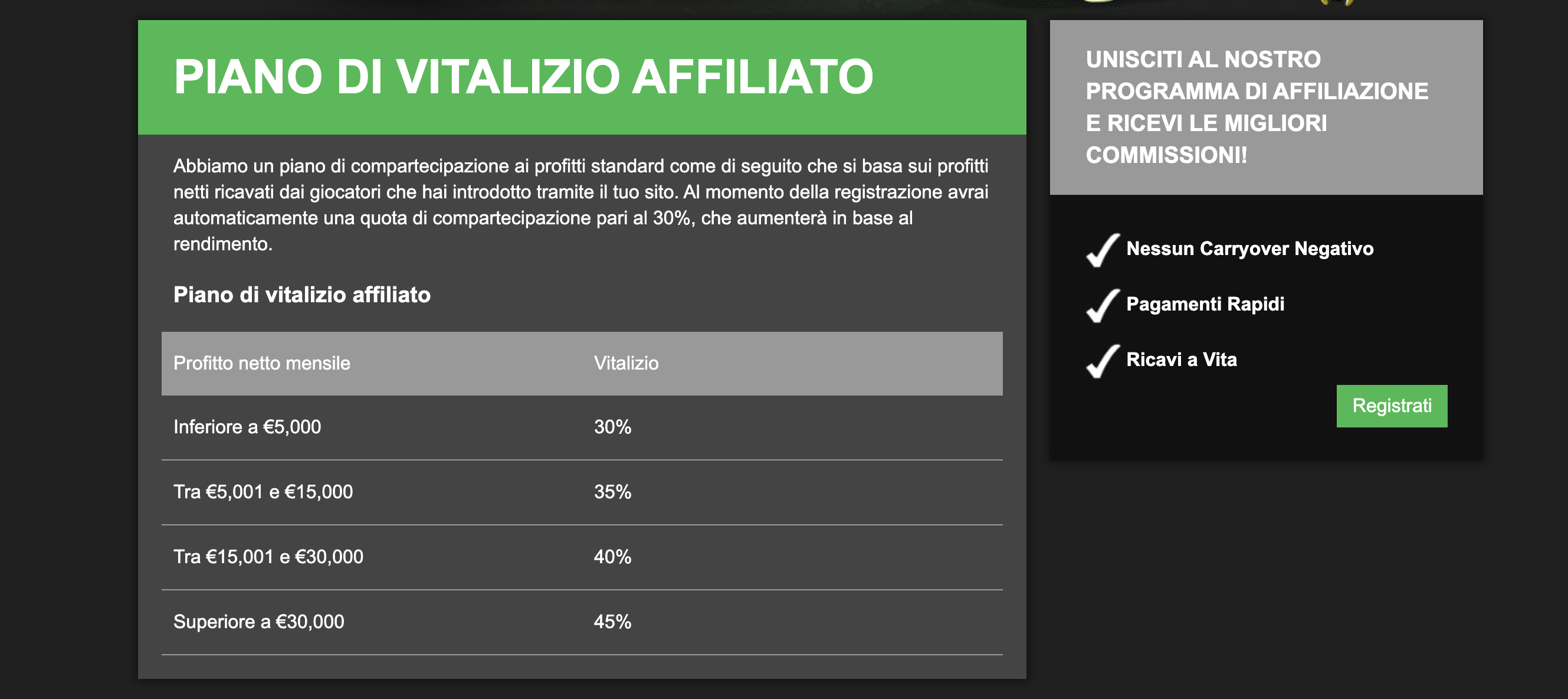 Commissioni di AffiliateRebels