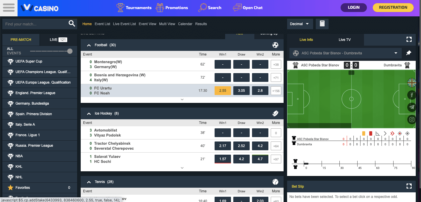 Ivi Sport betting