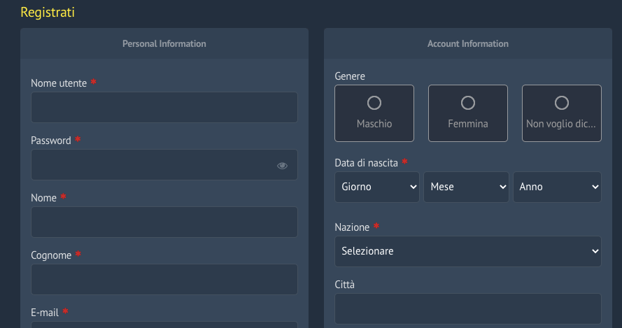 Yonibet registrati