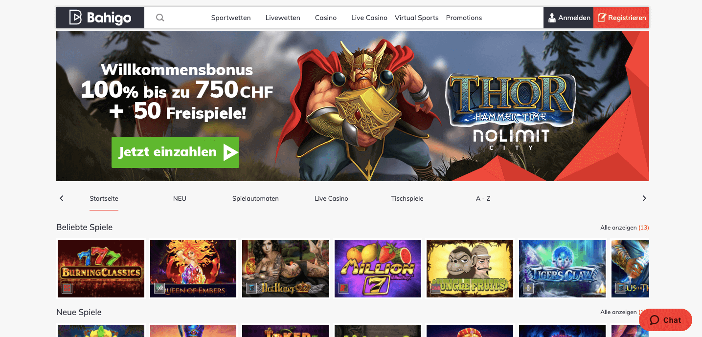 Bahigo Casino e Scommesse Screenshot