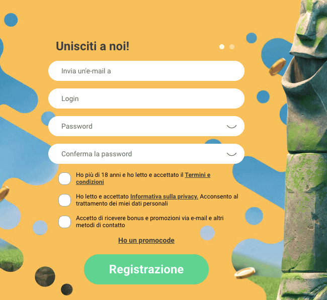 YoYoCasino Registrazione