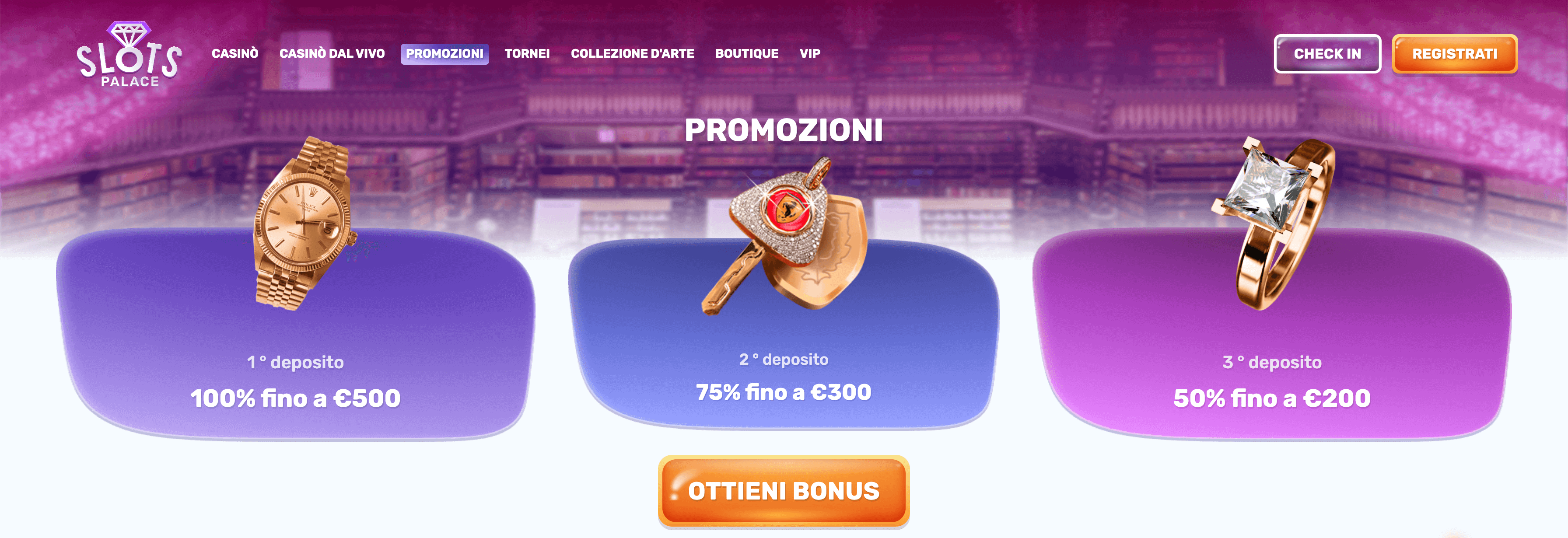 SlotsPalace casino bonus benvenuto