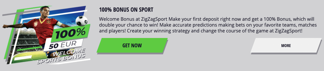 Zig Zag Sport Welcome Bonus