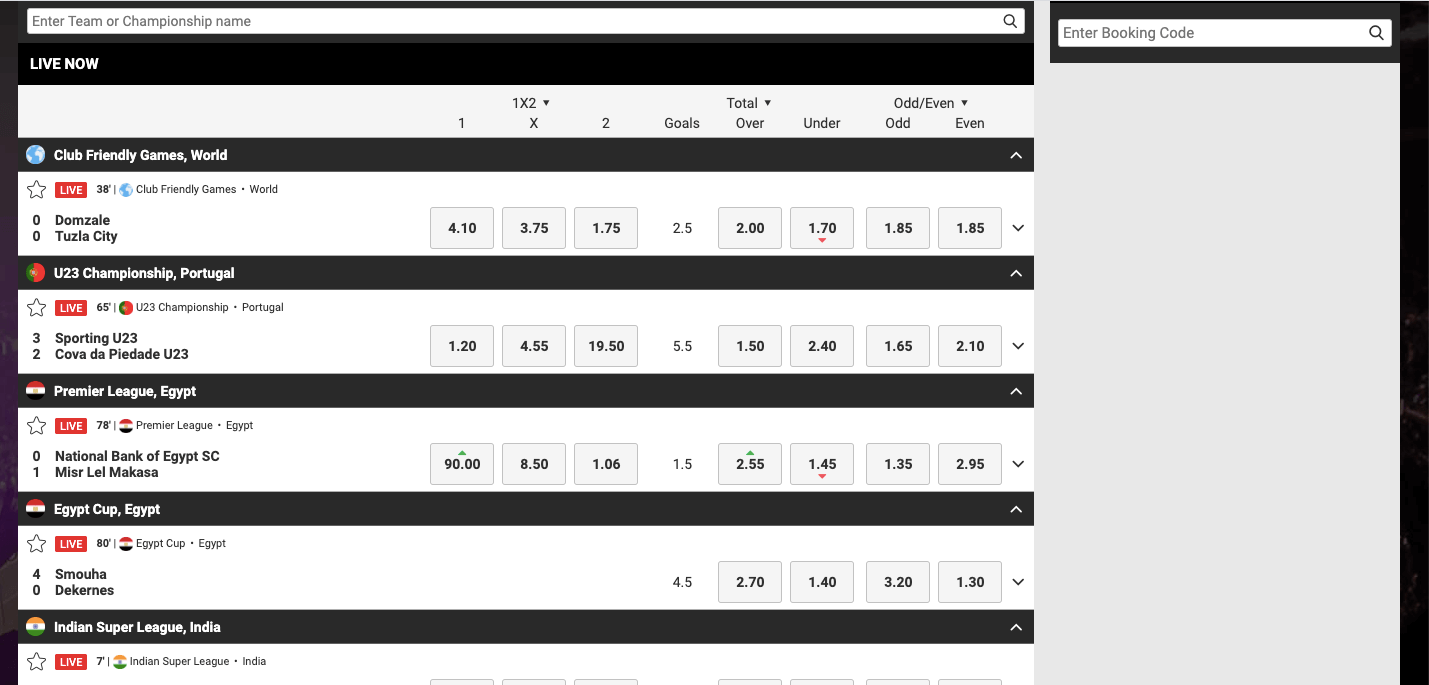 Betsonic Scommesse Live