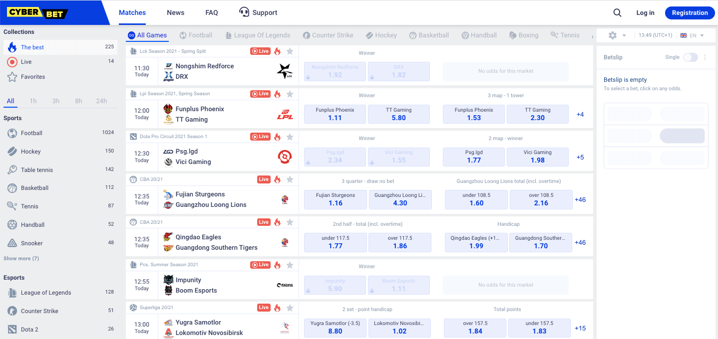 Cyber Bet Scommesse Live