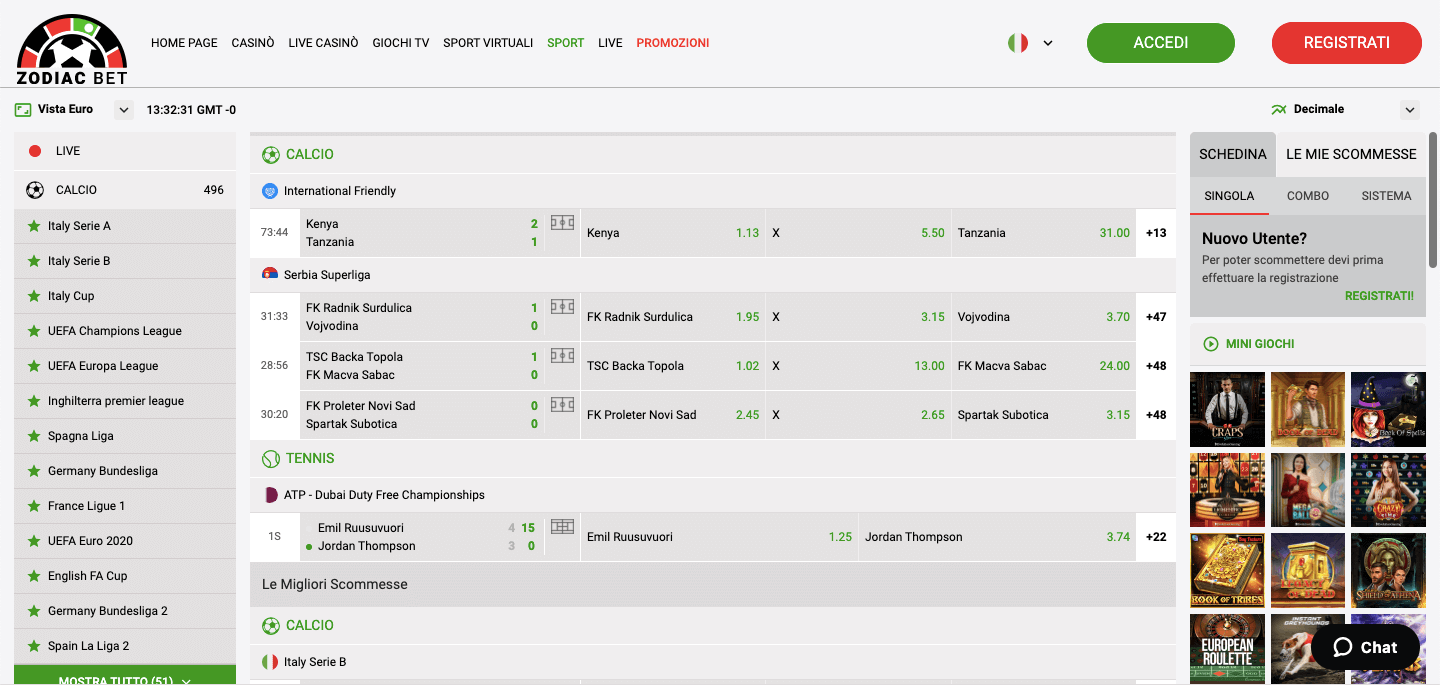 ZodiacBet Scommesse