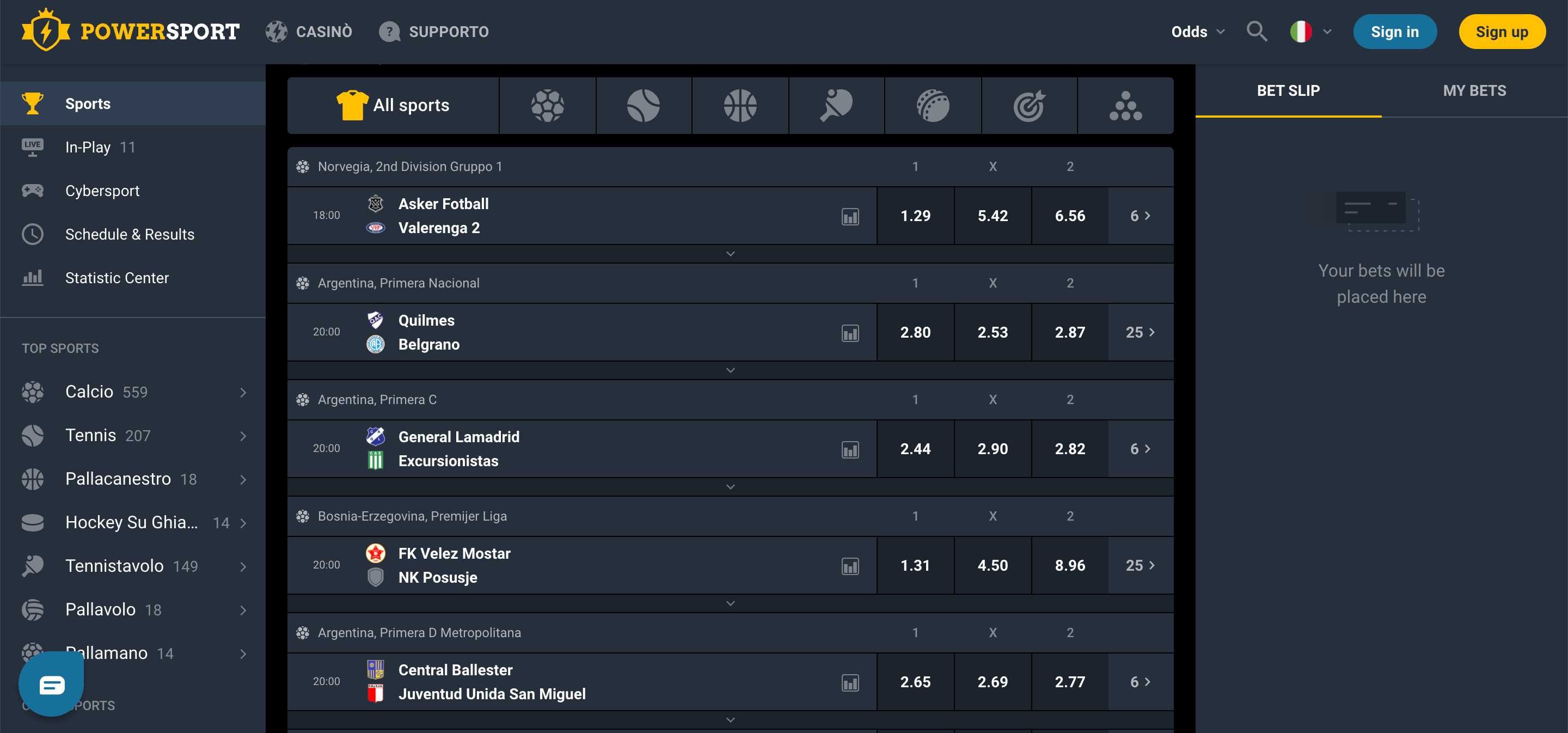 Powersport Scommesse