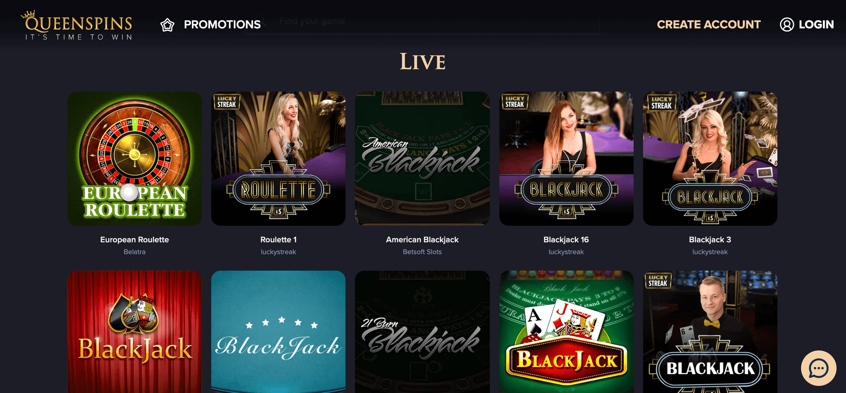 Queenspins Slot Live