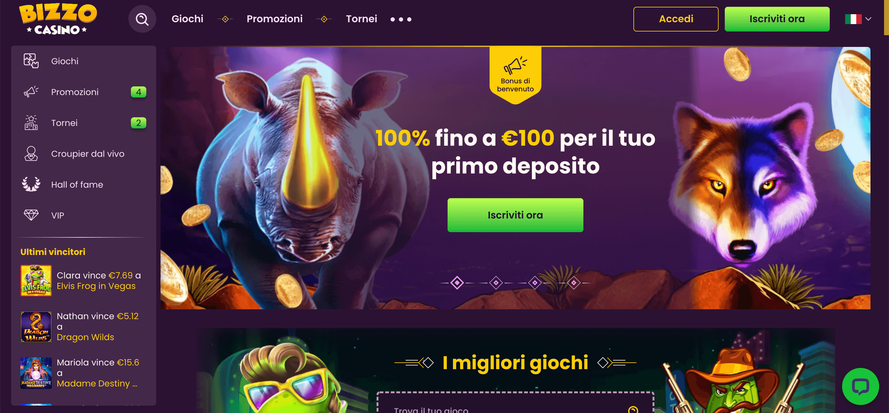 Bizzo Casino Screenshot