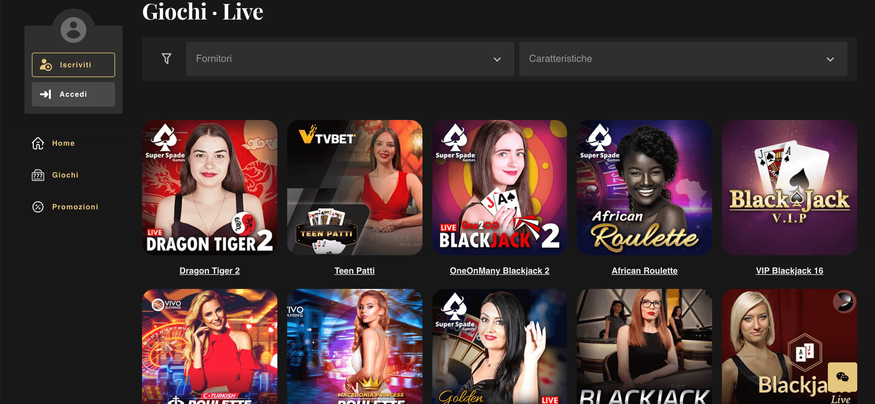 Black Label Casino Slot Live