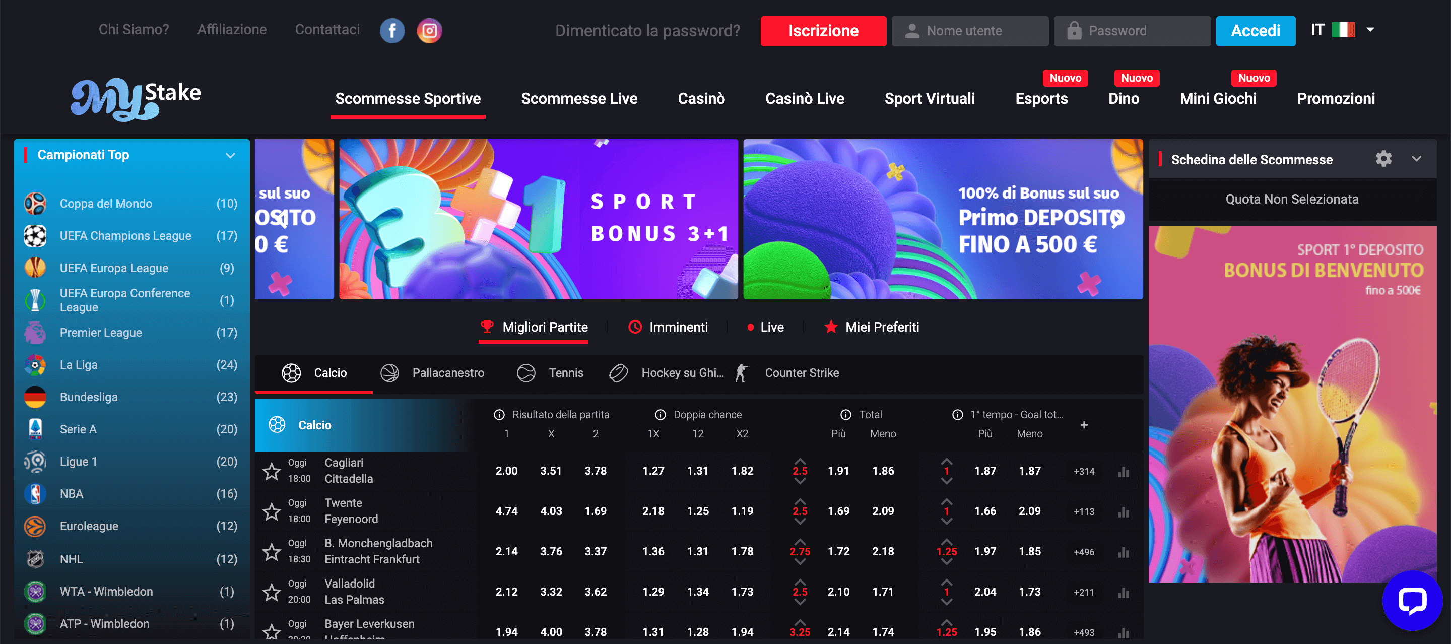 MyStake Casino e Scommesse Screenshot