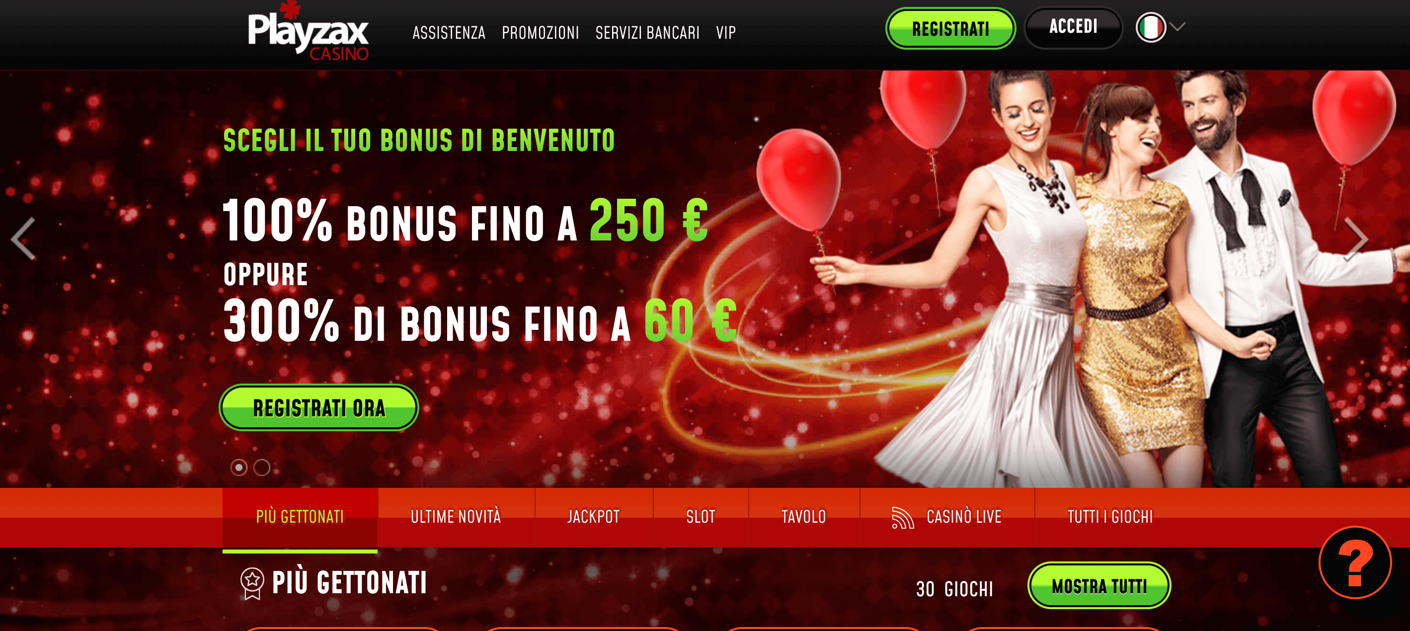 Playzax Casino Screenshot