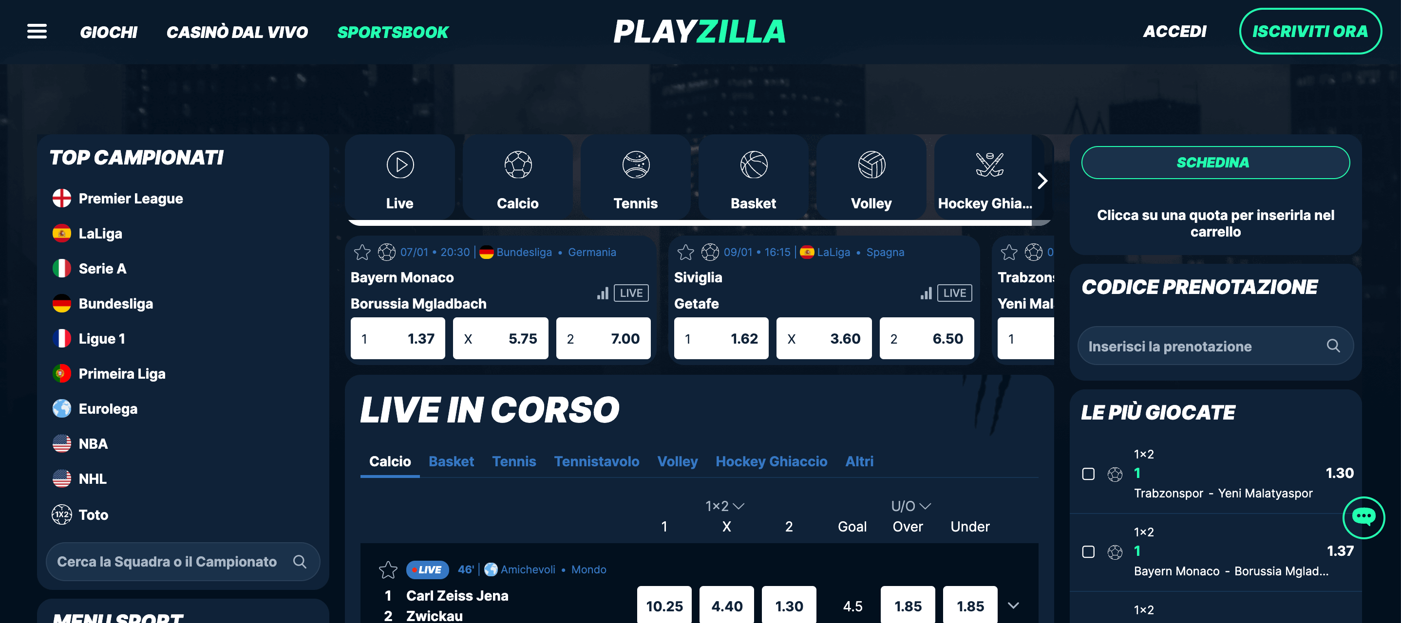 Playzilla Casino e Scommesse