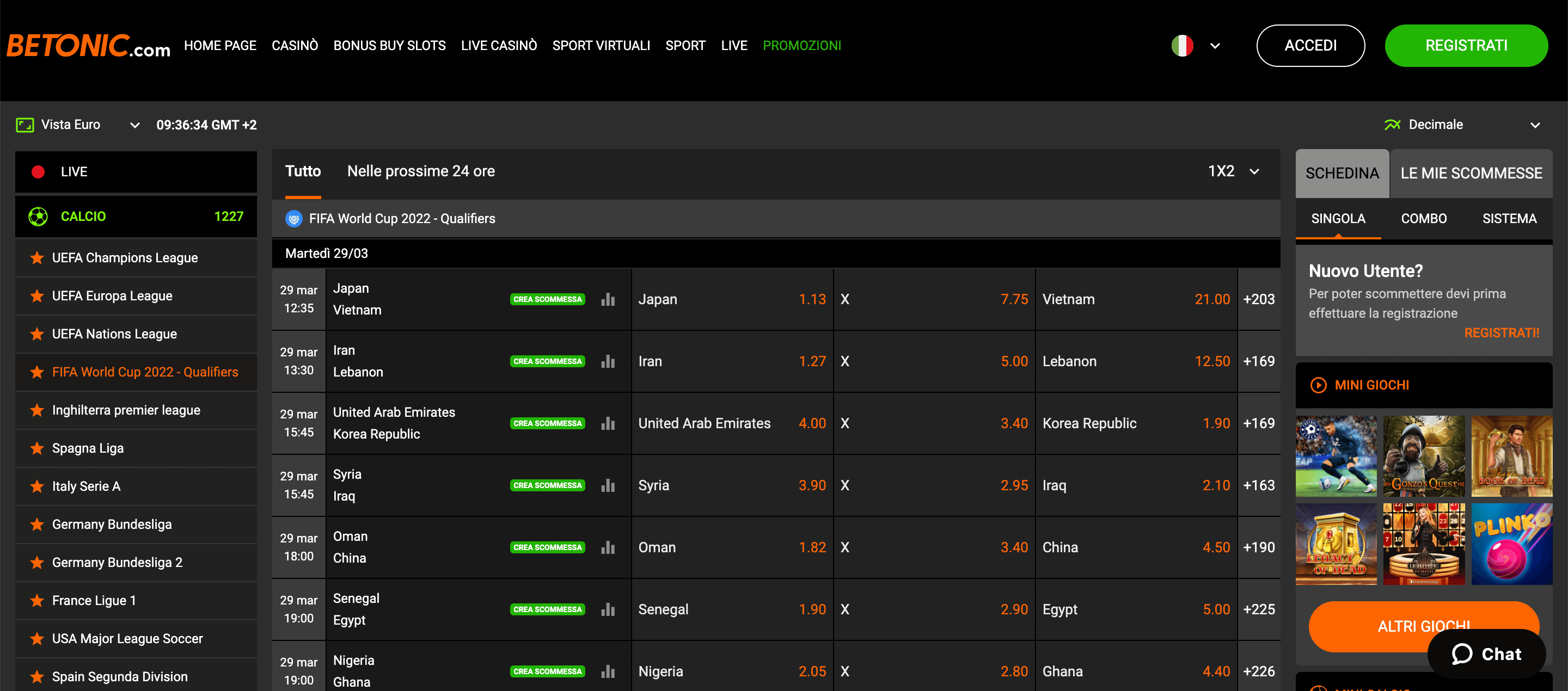 Betonic Scommesse