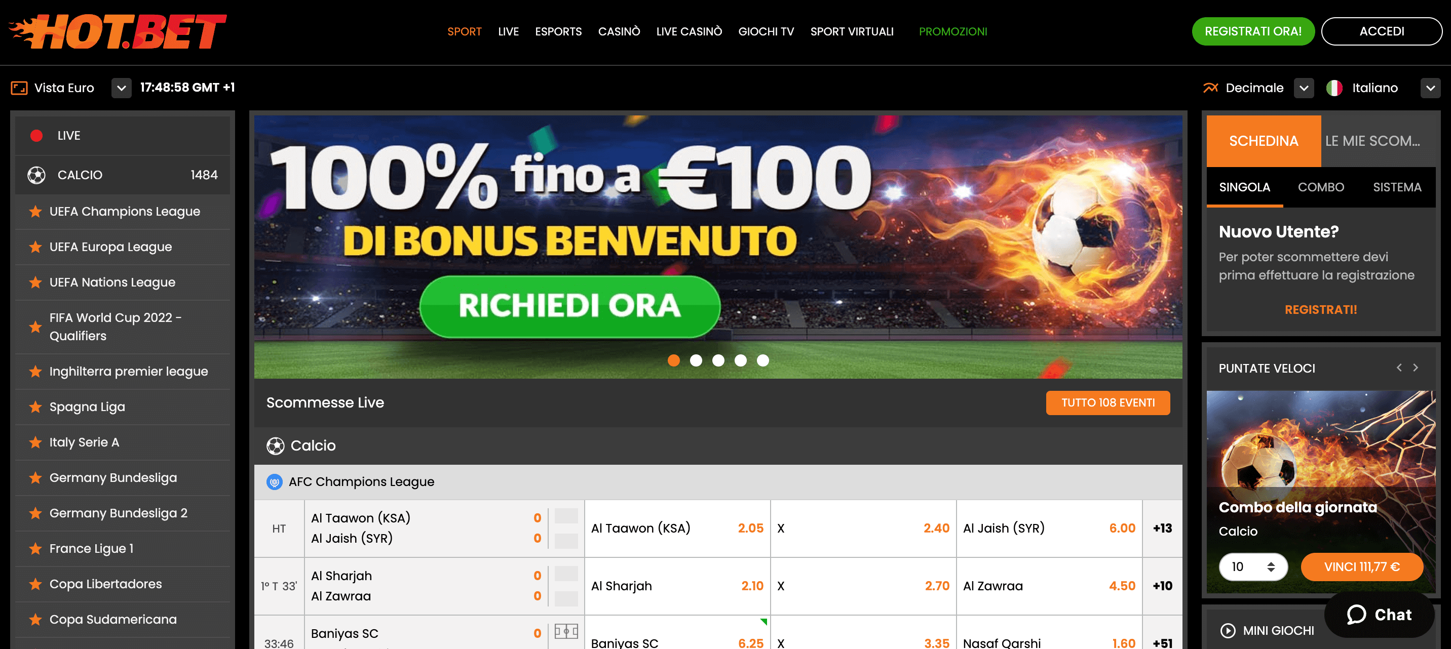 HotBet Casino e Scommesse Screenshot