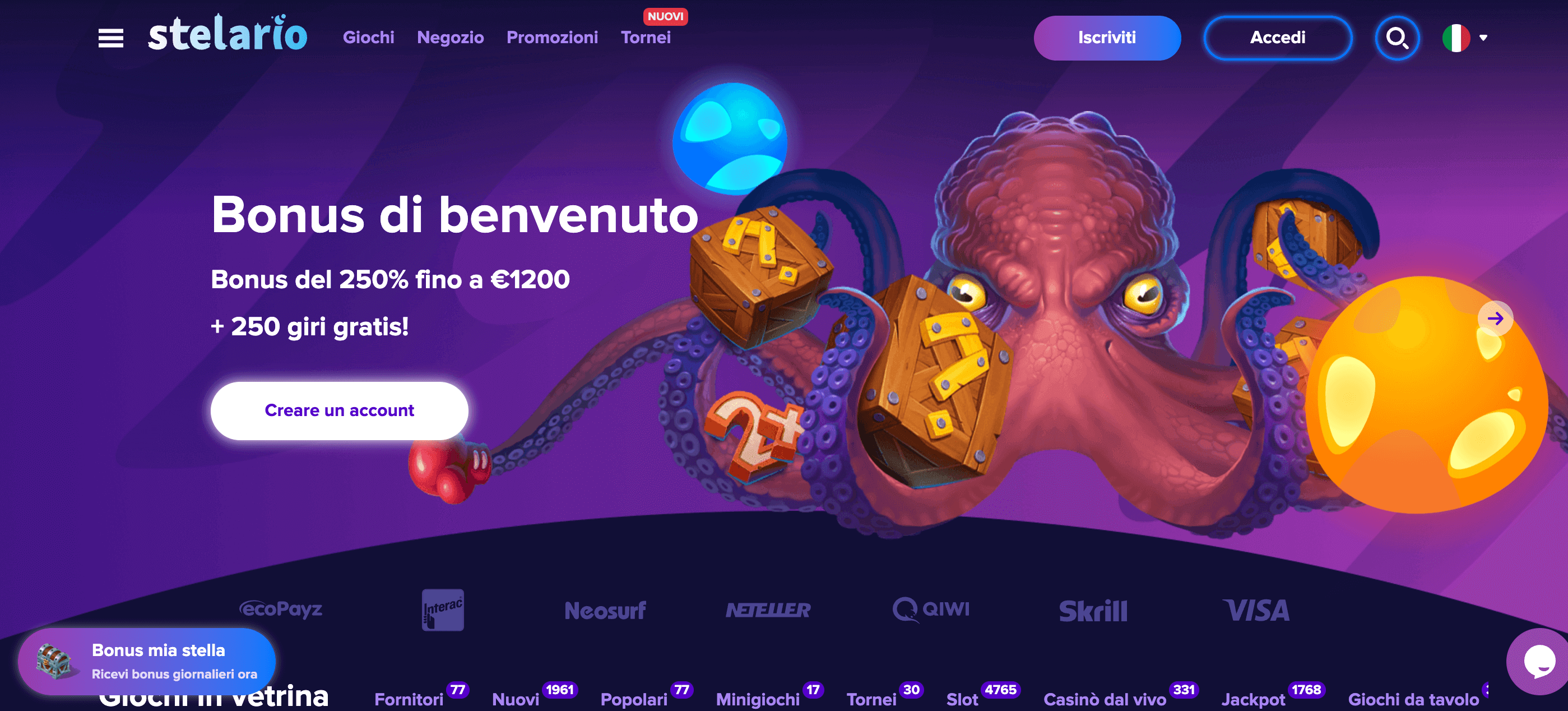 Stelario Casino Screenshot