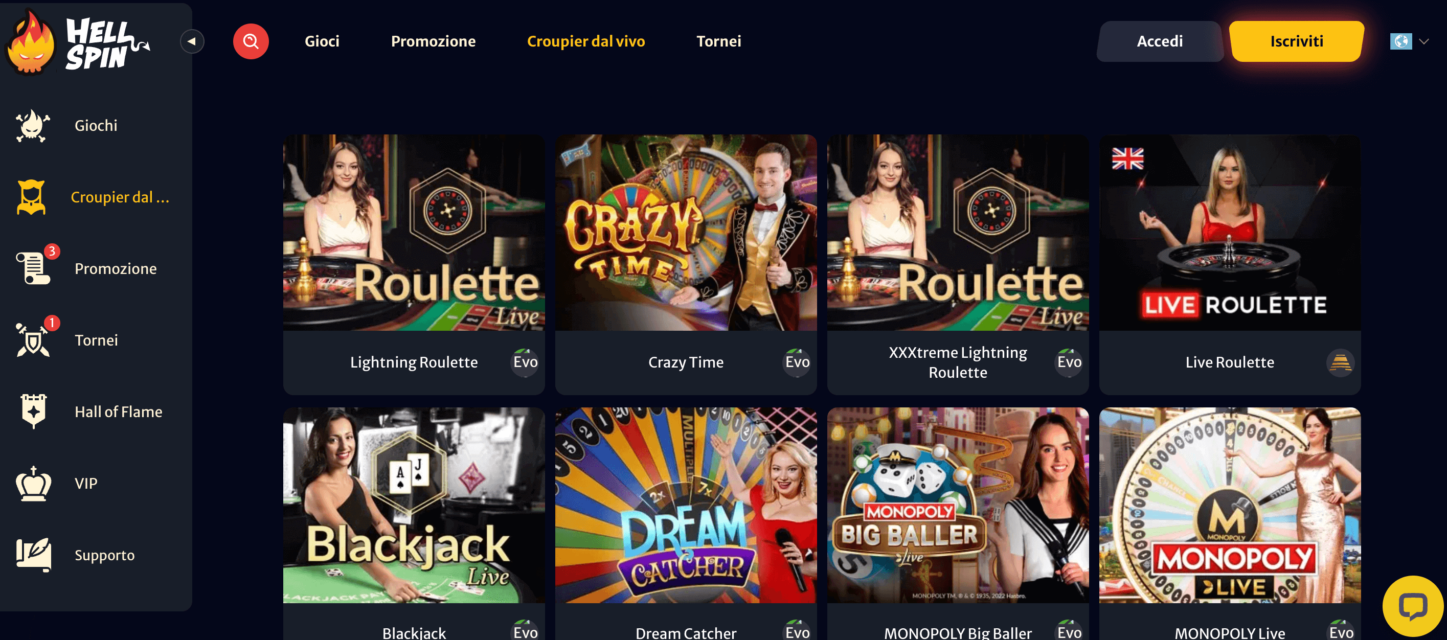 Hellspin Casino Slot Live