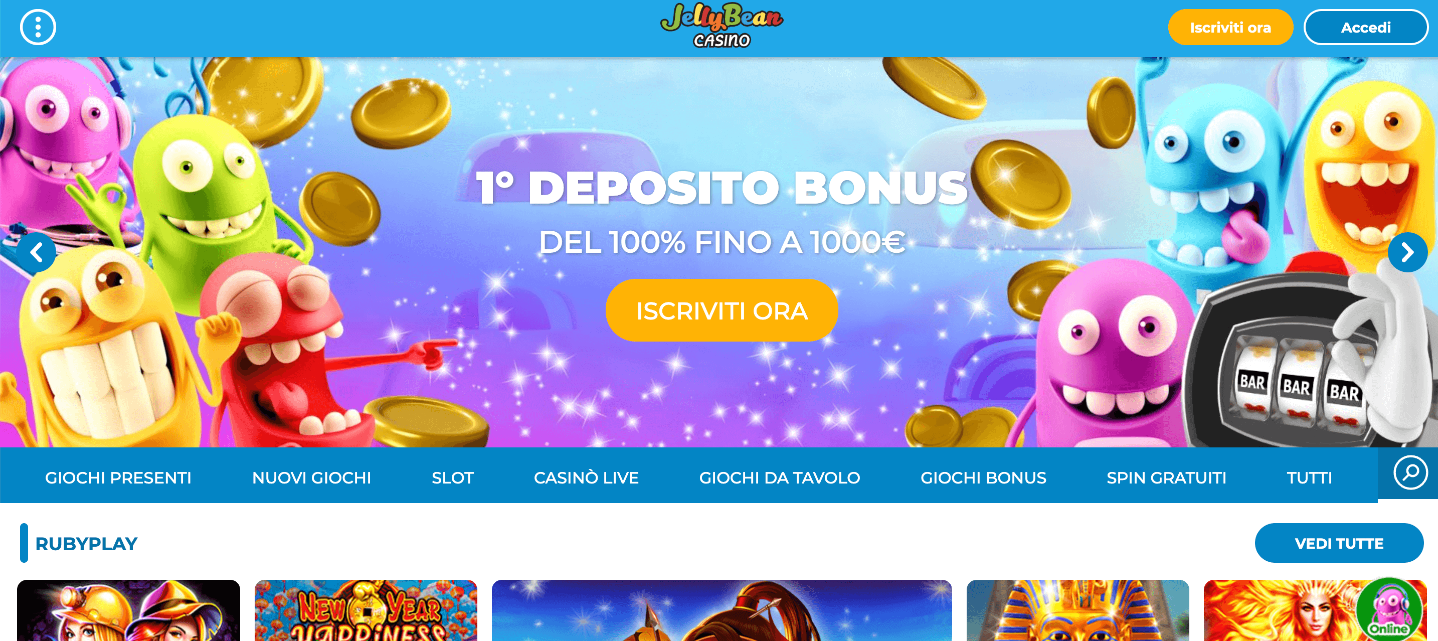 JellyBean Casino Home