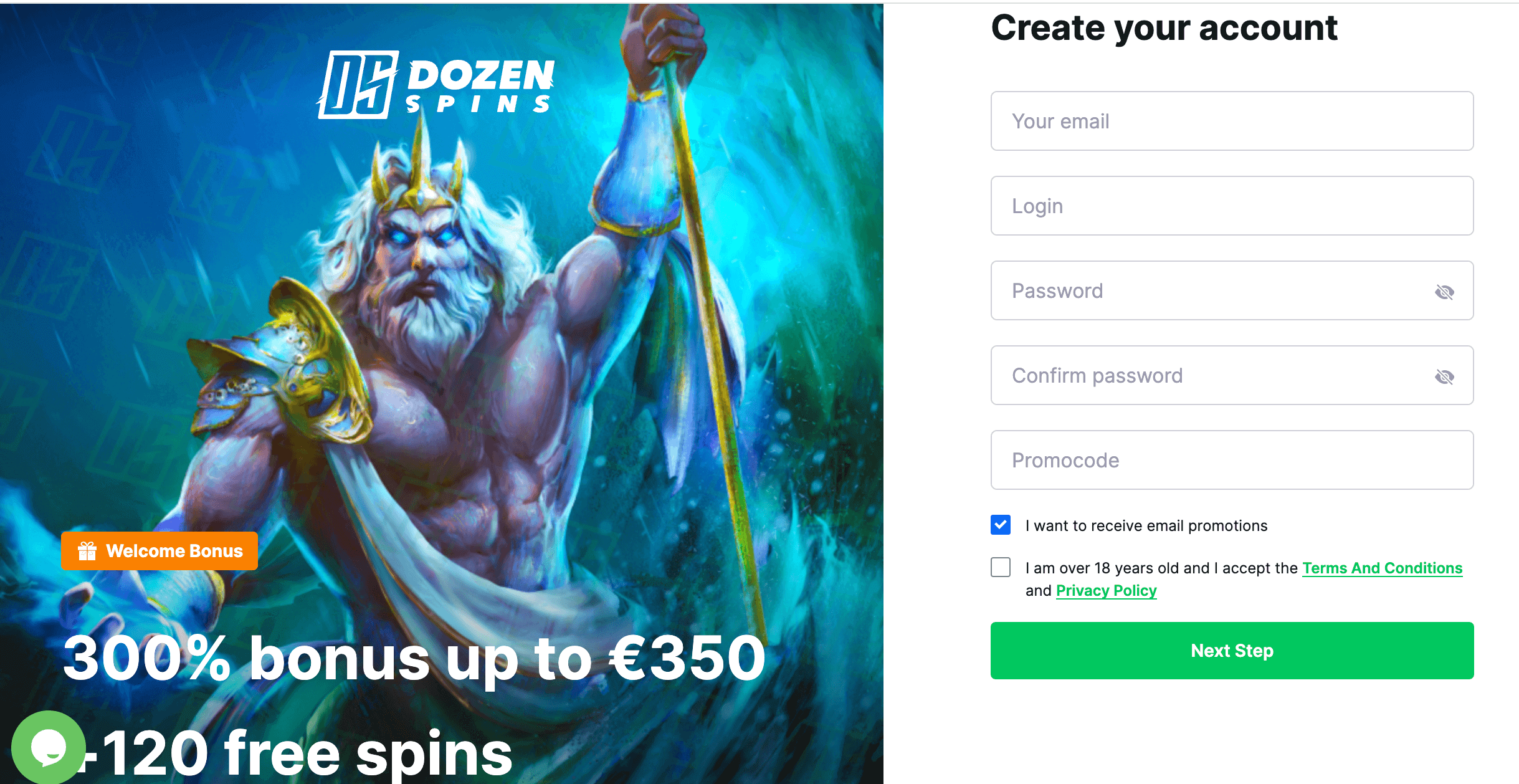 Dozenspins Registrazione