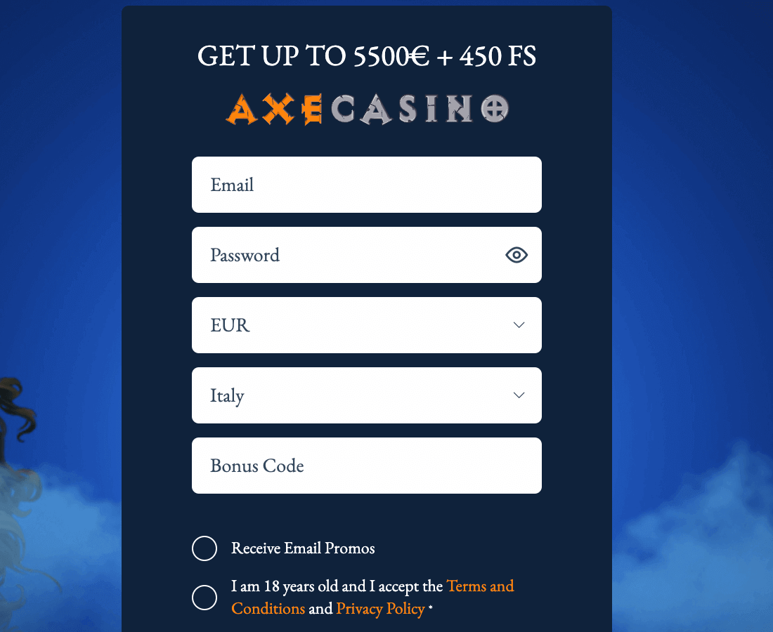 Axecasino Registrazione