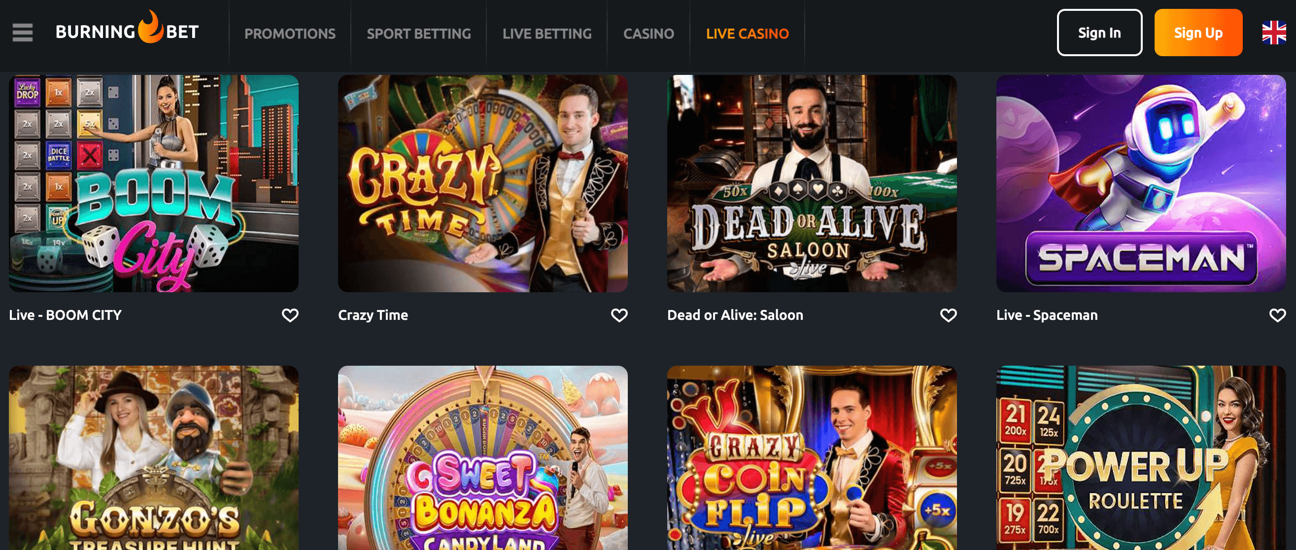 BurningBet Casino Slot Live