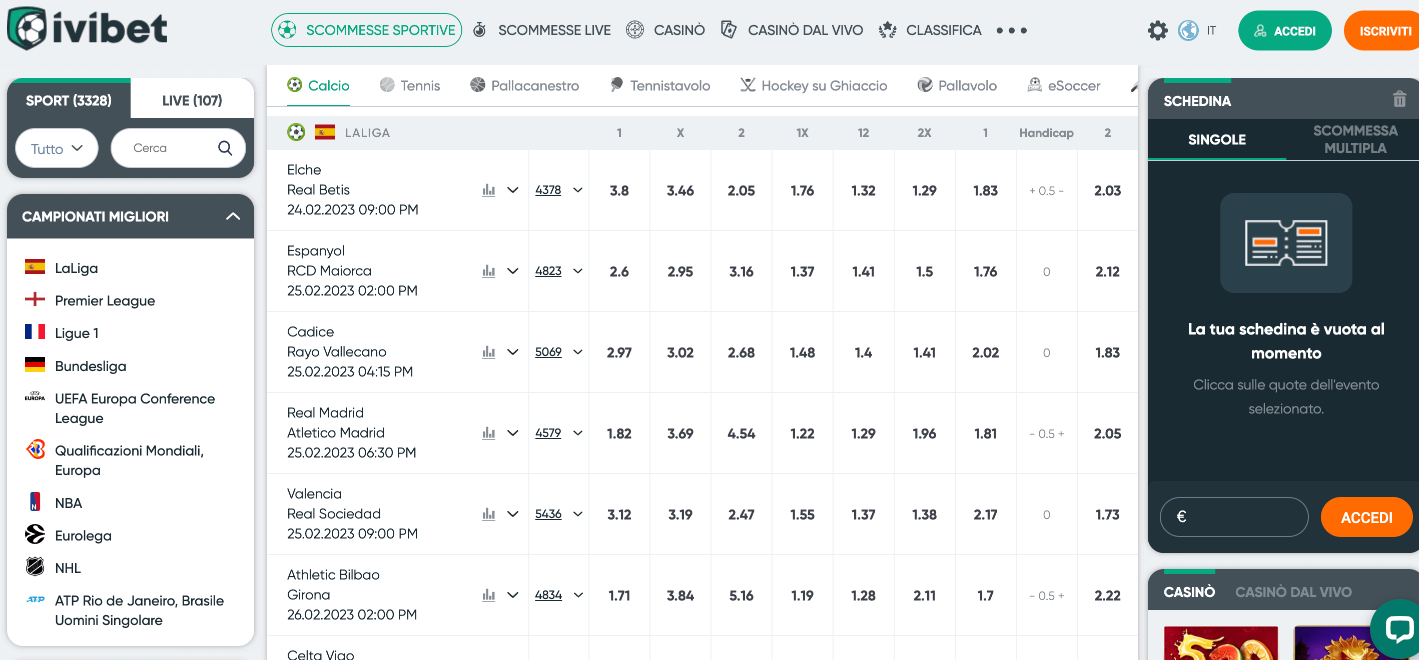 Ivibet Scommesse