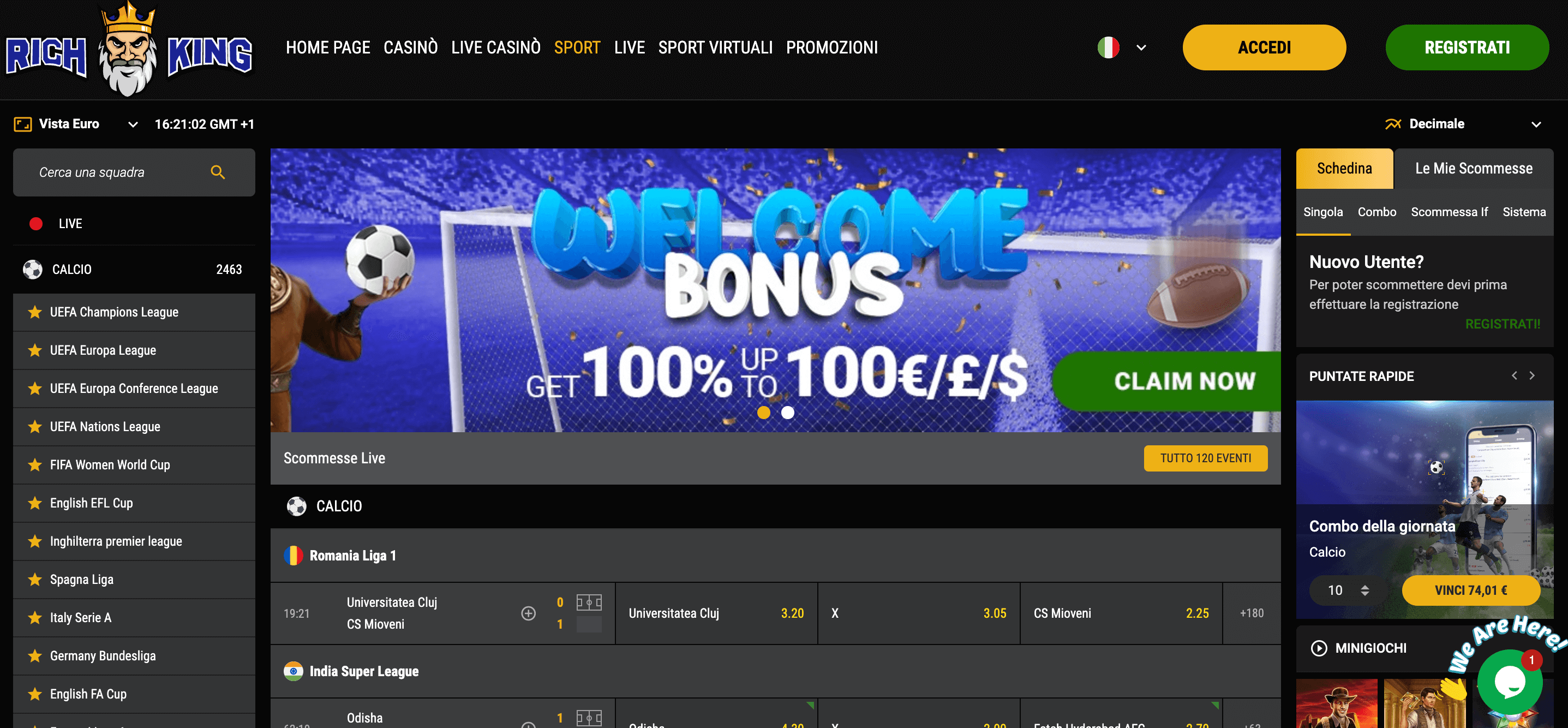 Richking Casino e Scommesse Screenshot