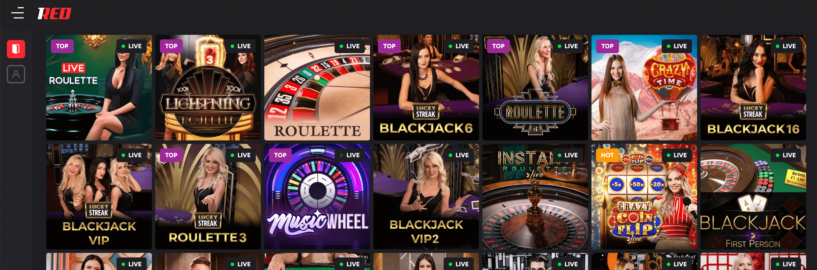 1RED Casino Slot Live