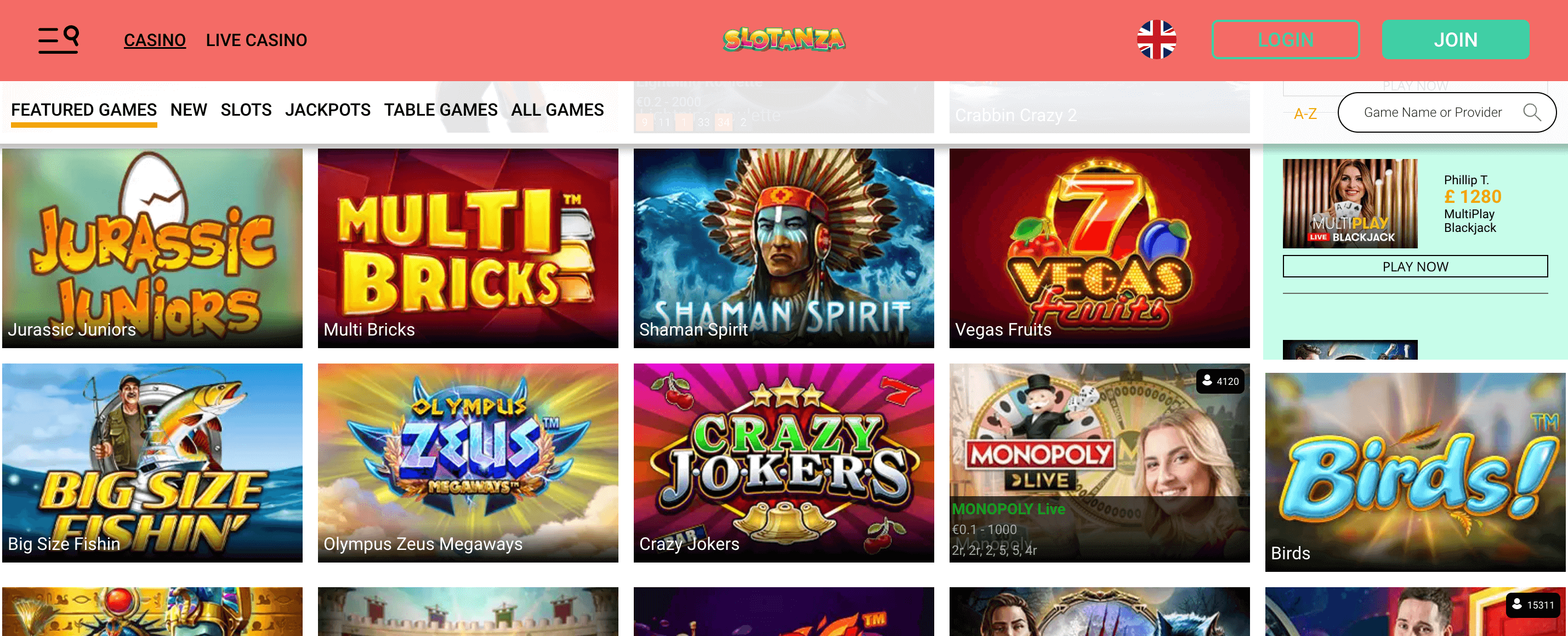 Slotanza Casino Slot