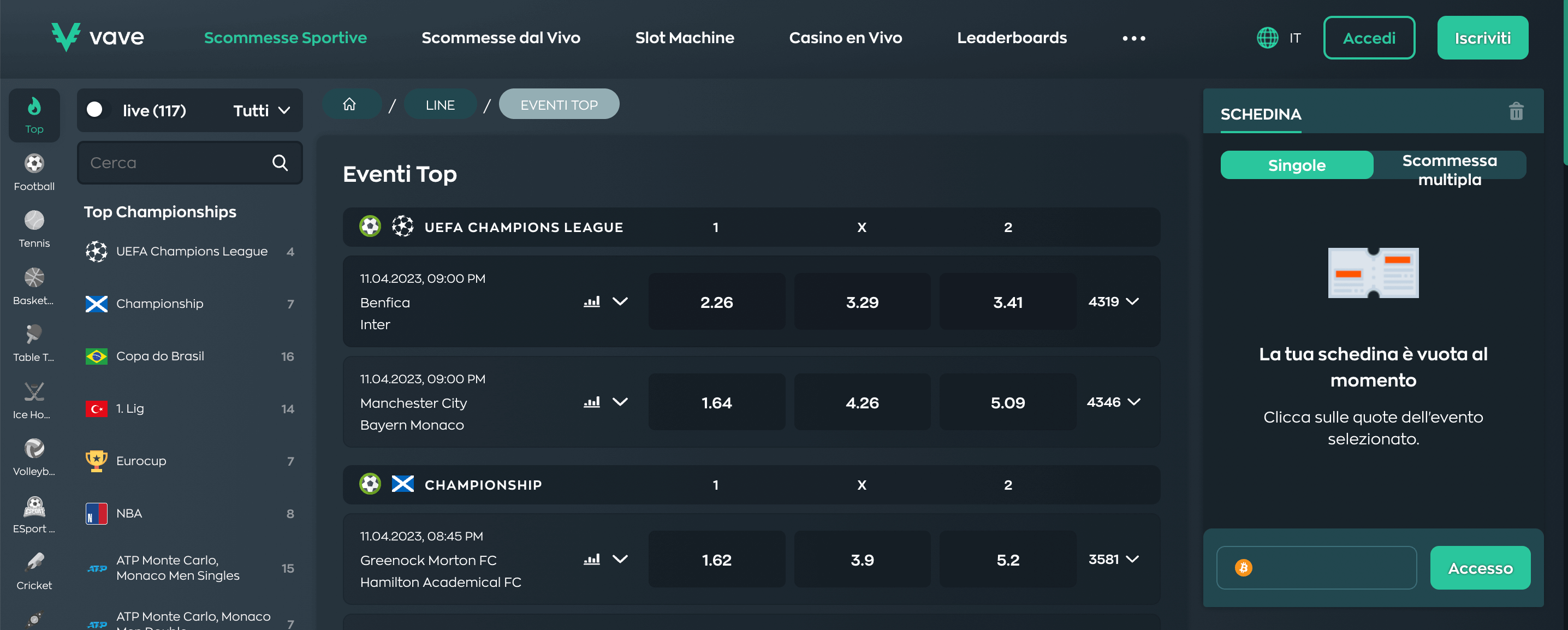 Vave Scommesse