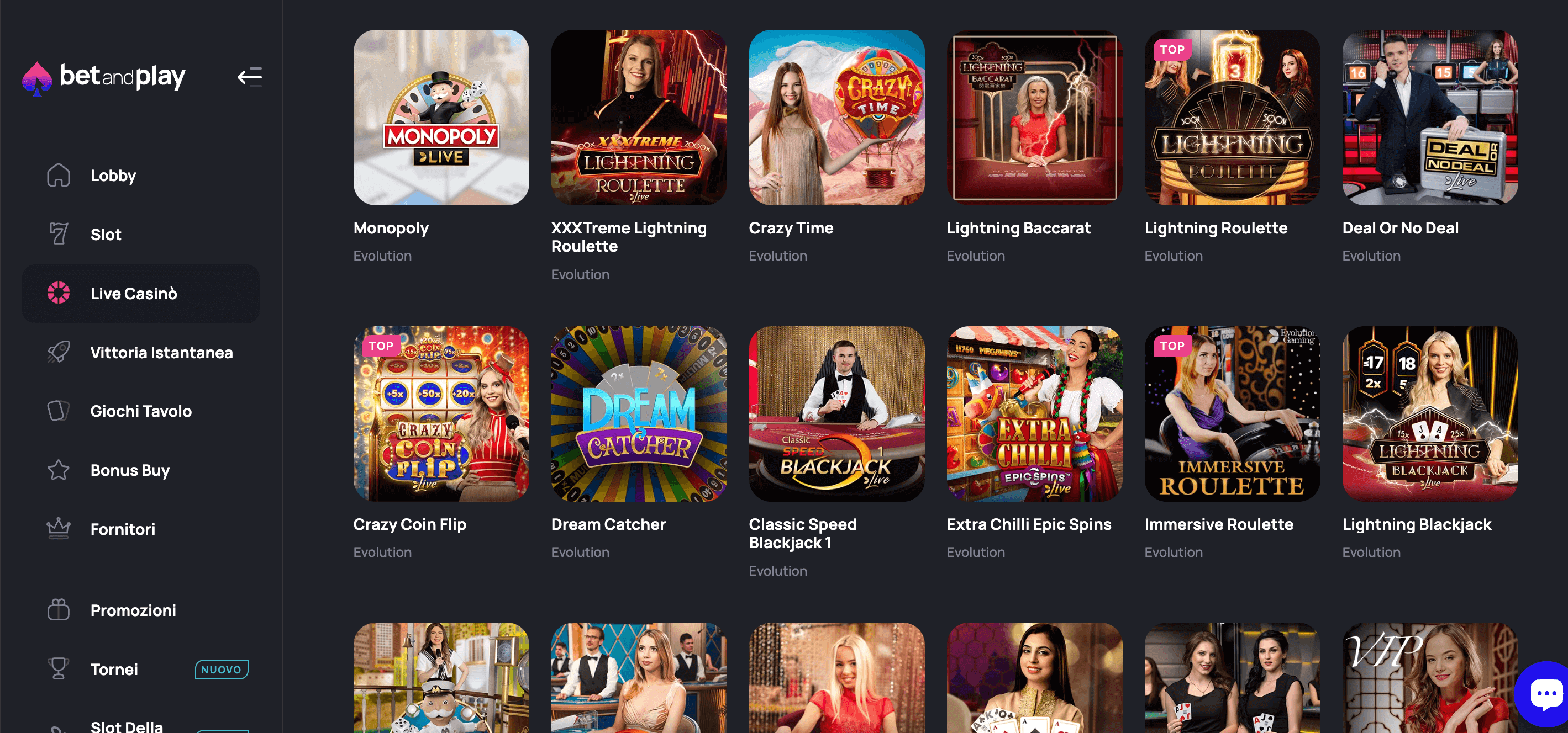 BetandPlay Casino Slot Live