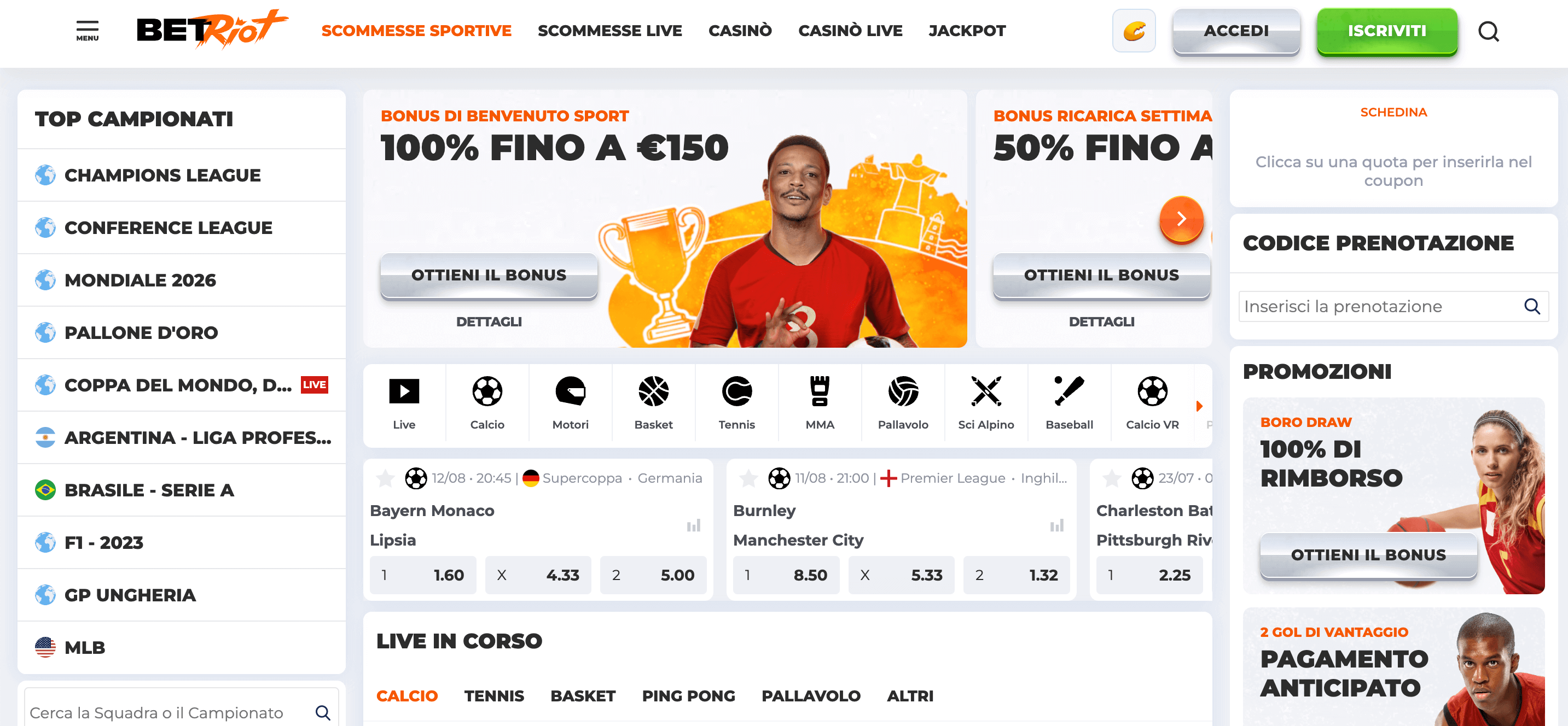 Betriot Casino e Scommesse