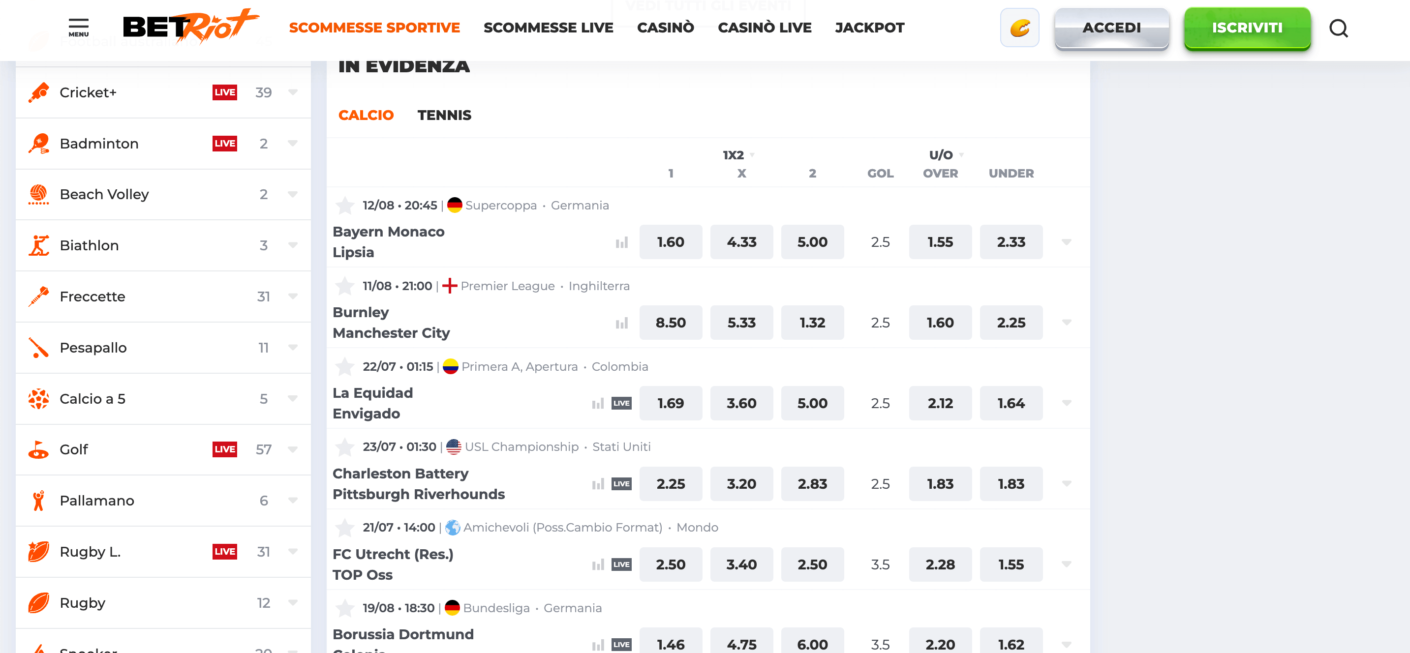 Betriot Scommesse