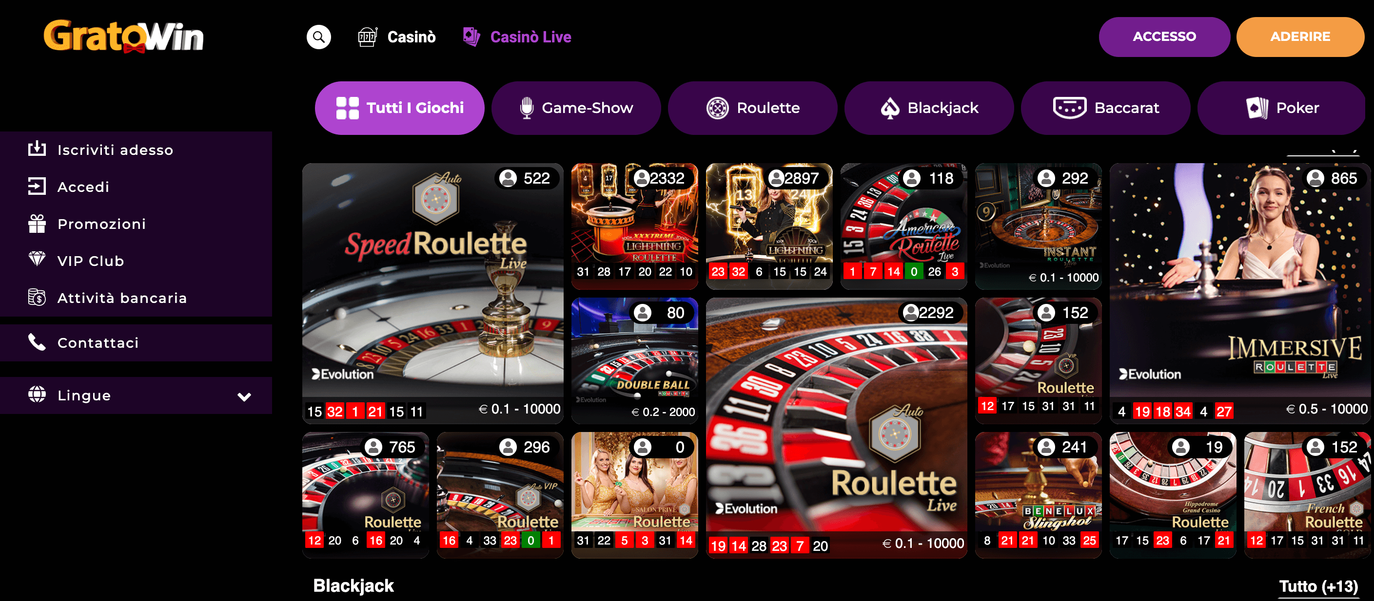 GratoWin Casino Slot Live