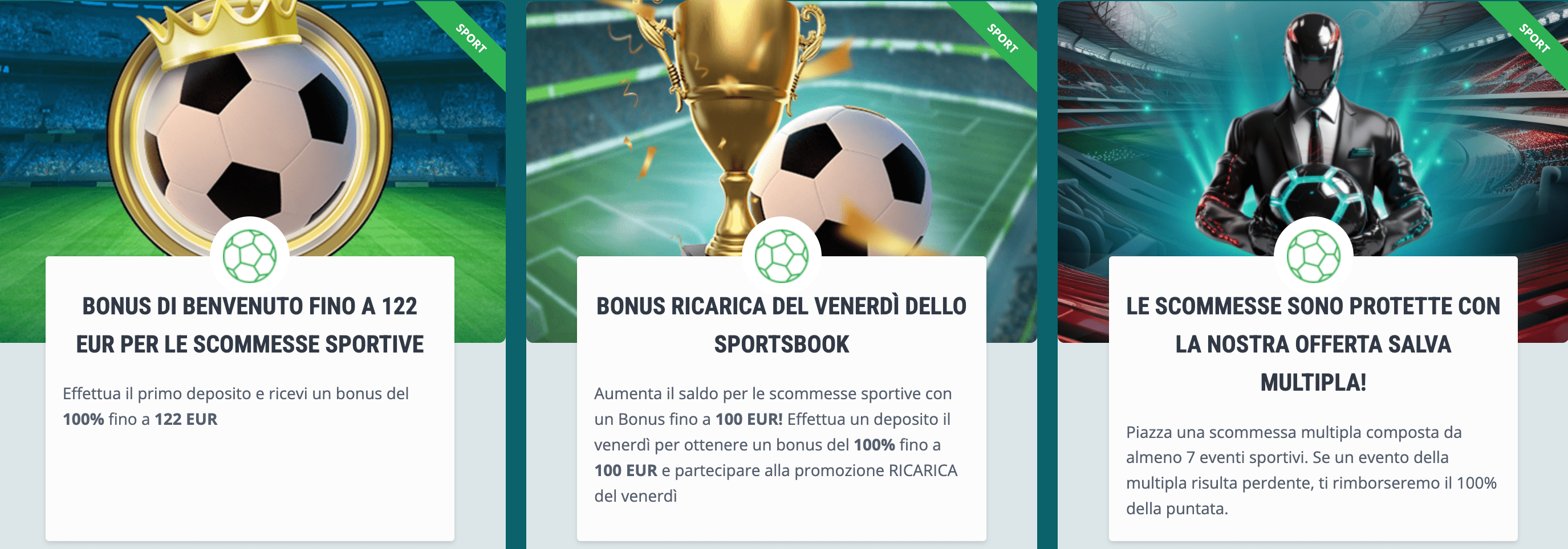 22Bet Bonus Benvenuto