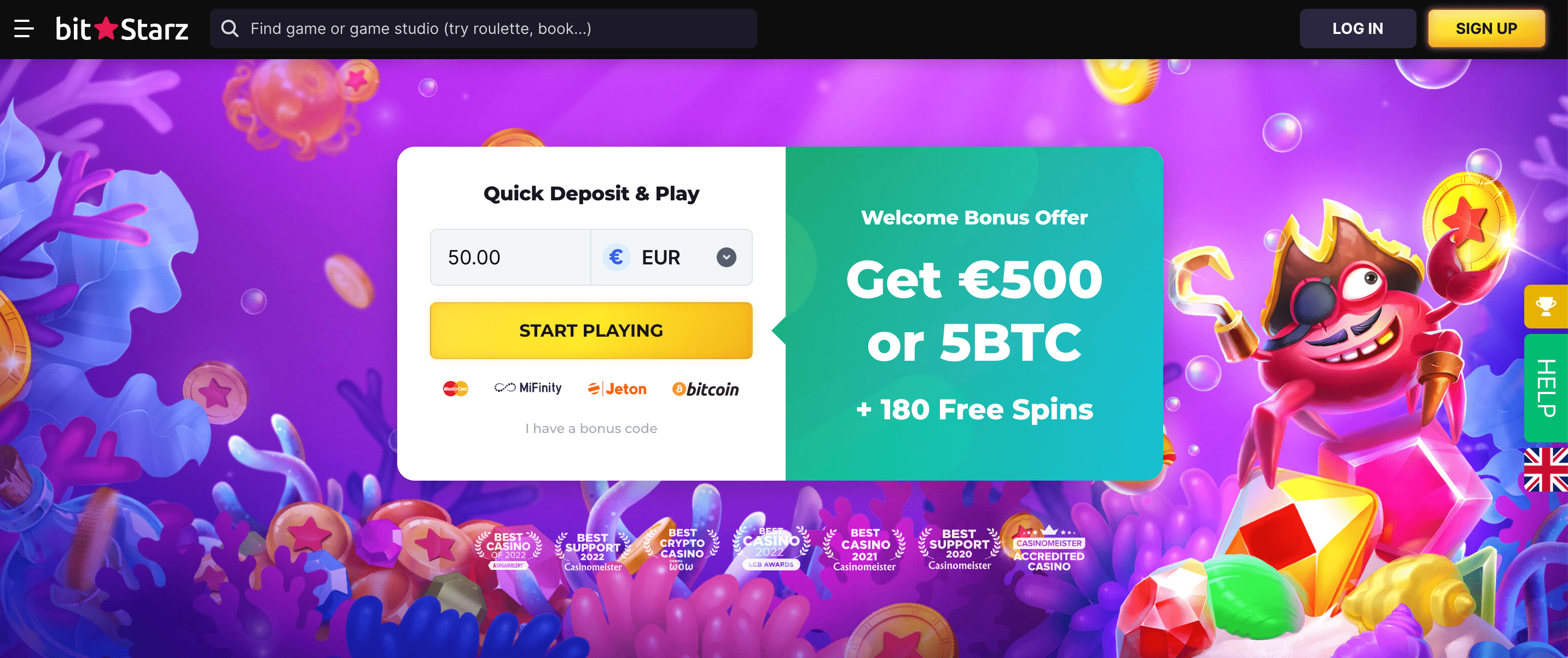 Bitstarz Casino Screenshot