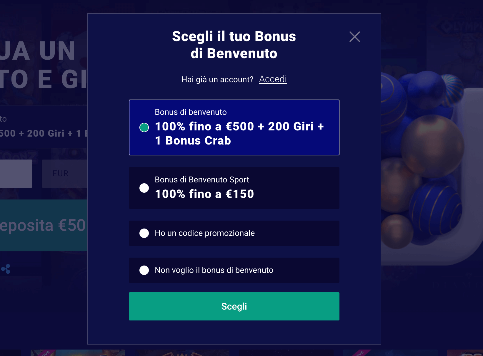 Frumzi Casino Registrazione