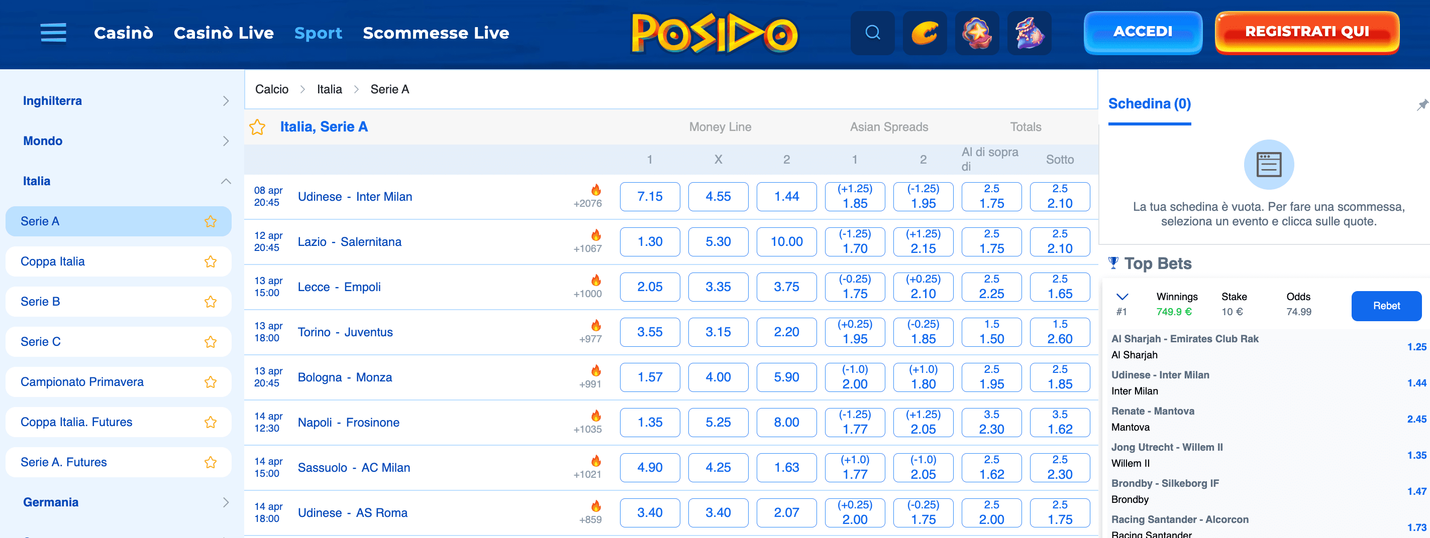 Posido Scommesse