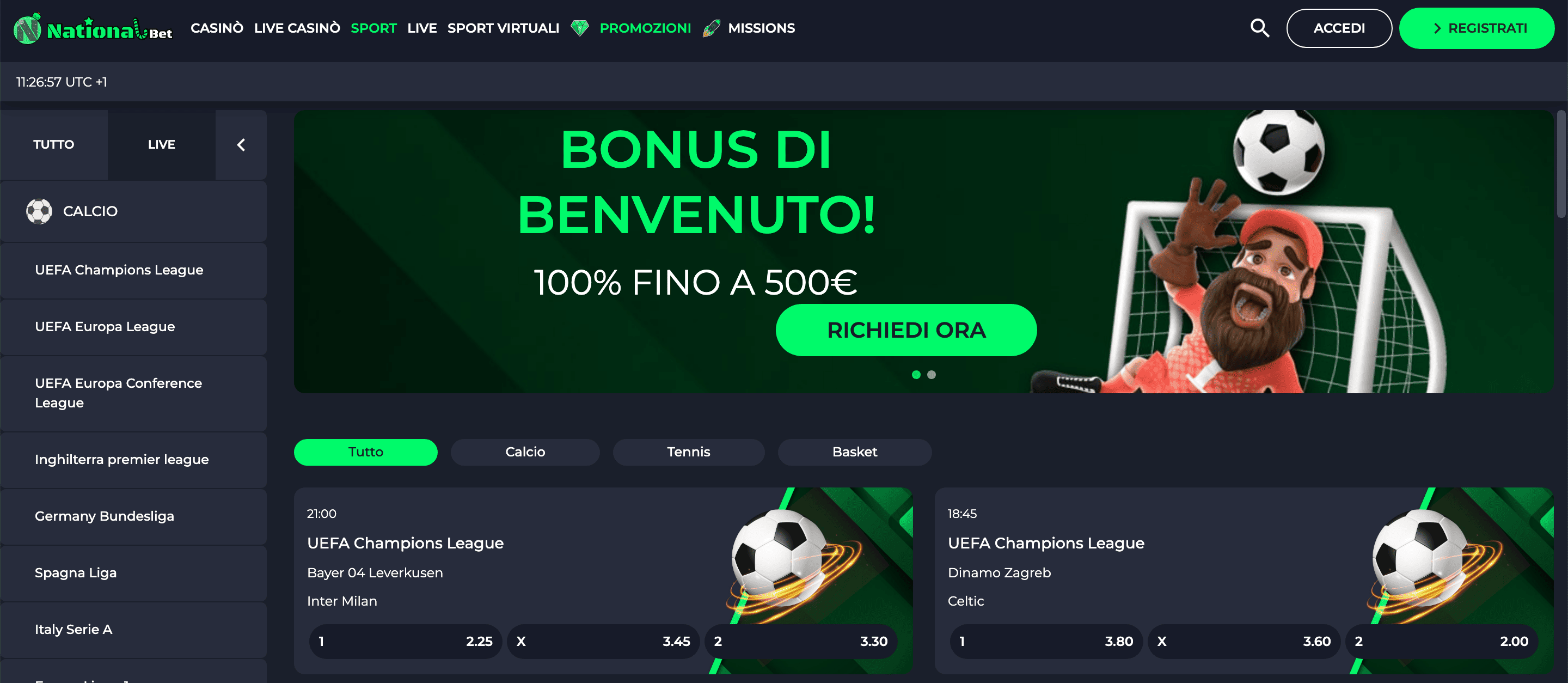 Nationalbet Scommesse Screenshot